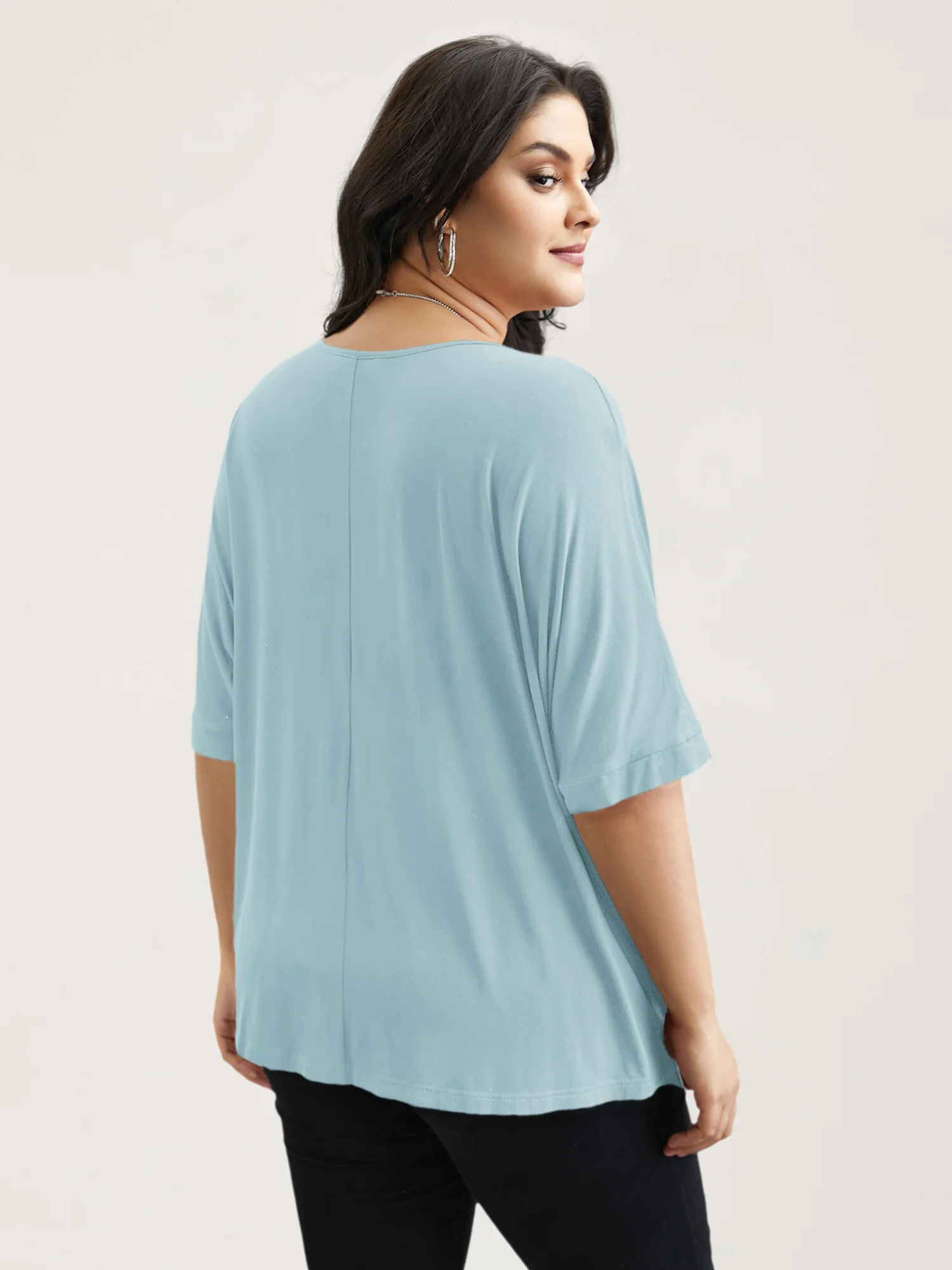 Supersoft Round Neck Plain T-Shirt - Image 37