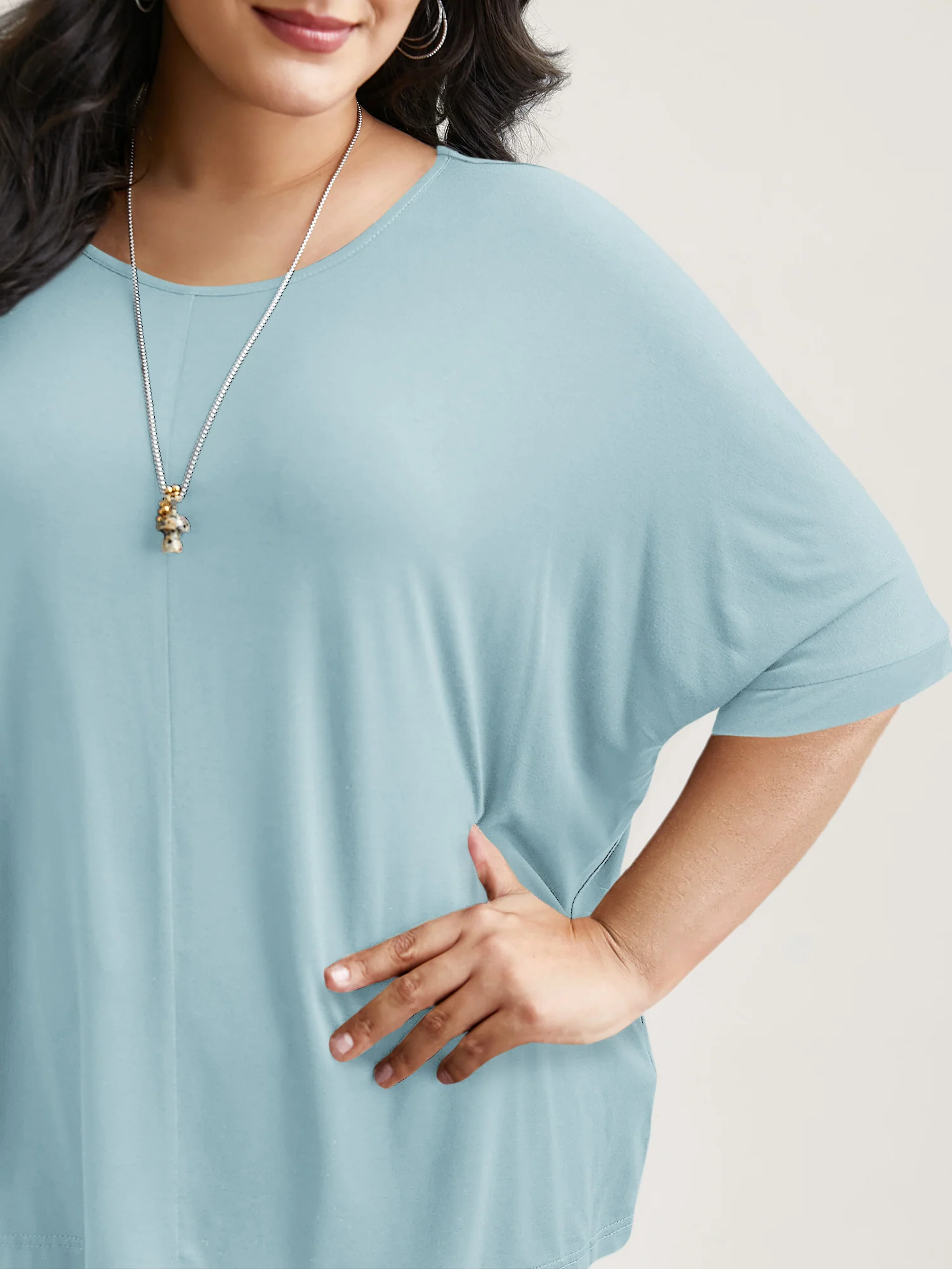 Supersoft Round Neck Plain T-Shirt - Image 38