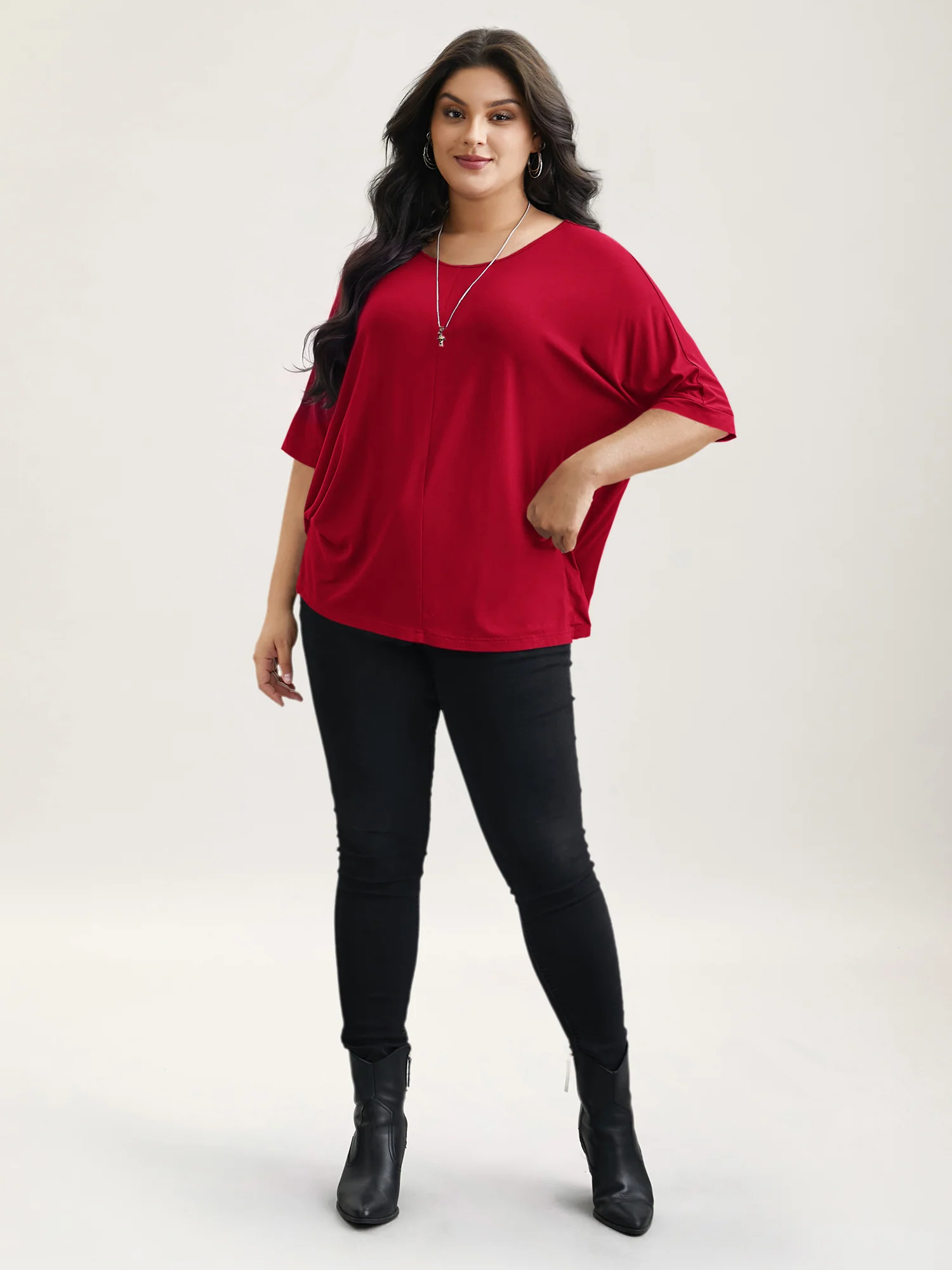 Supersoft Round Neck Plain T-Shirt - Image 41