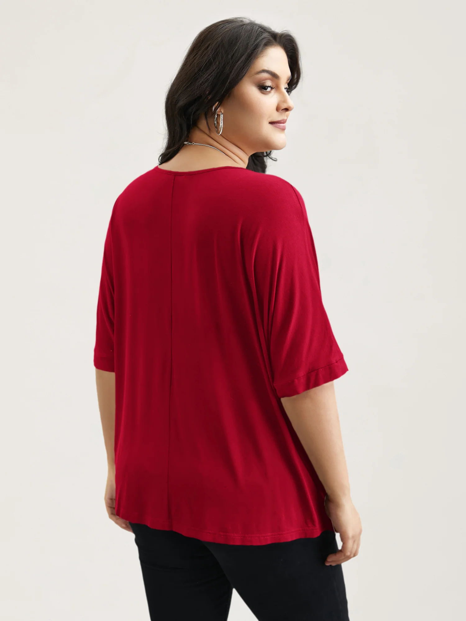 Supersoft Round Neck Plain T-Shirt - Image 43