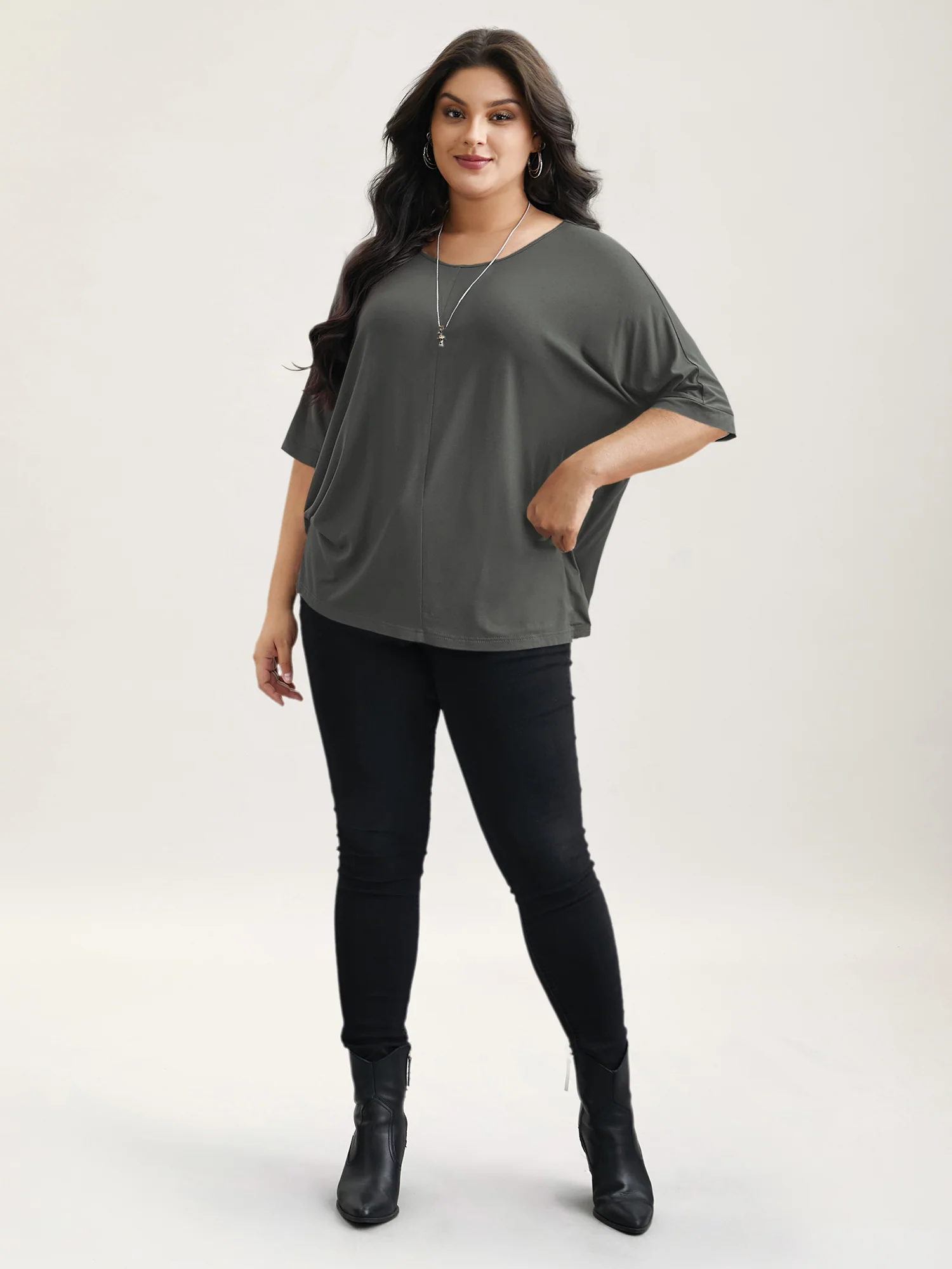 Supersoft Round Neck Plain T-Shirt - Image 46