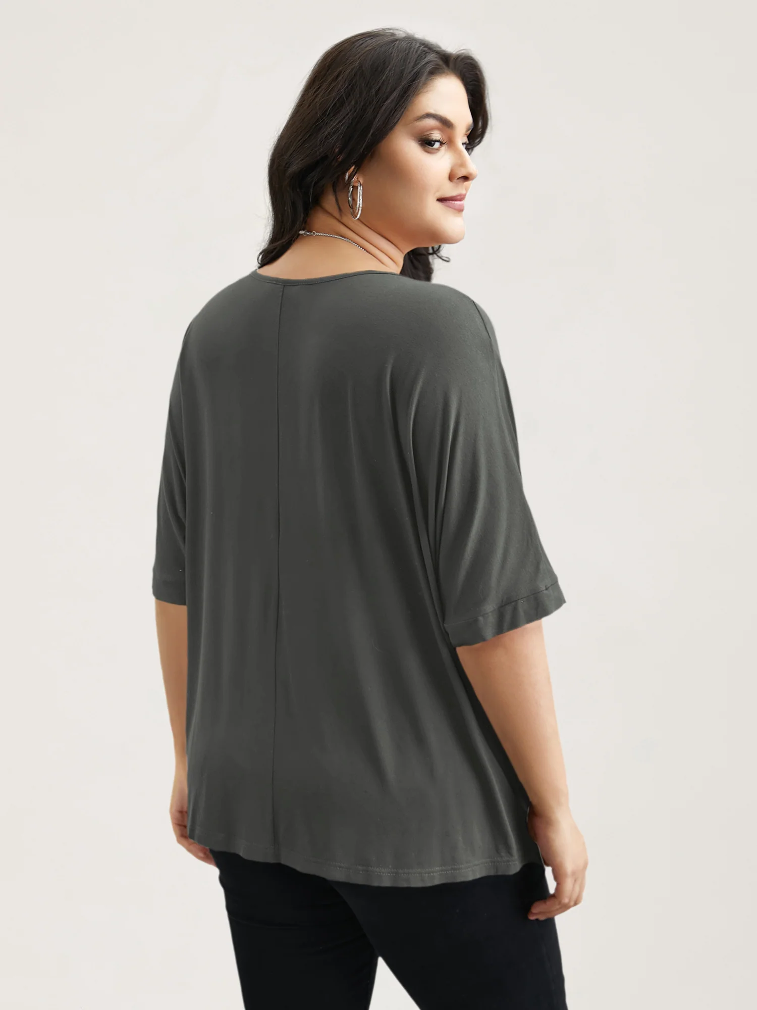 Supersoft Round Neck Plain T-Shirt - Image 48