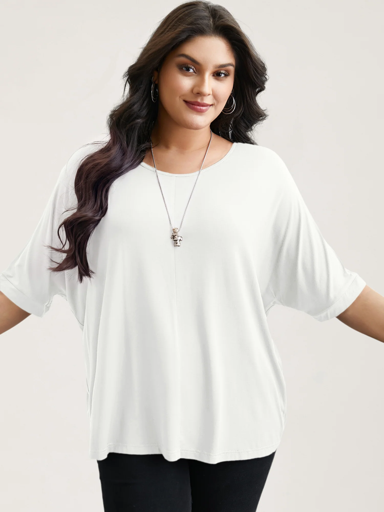 Supersoft Round Neck Plain T-Shirt - Image 49