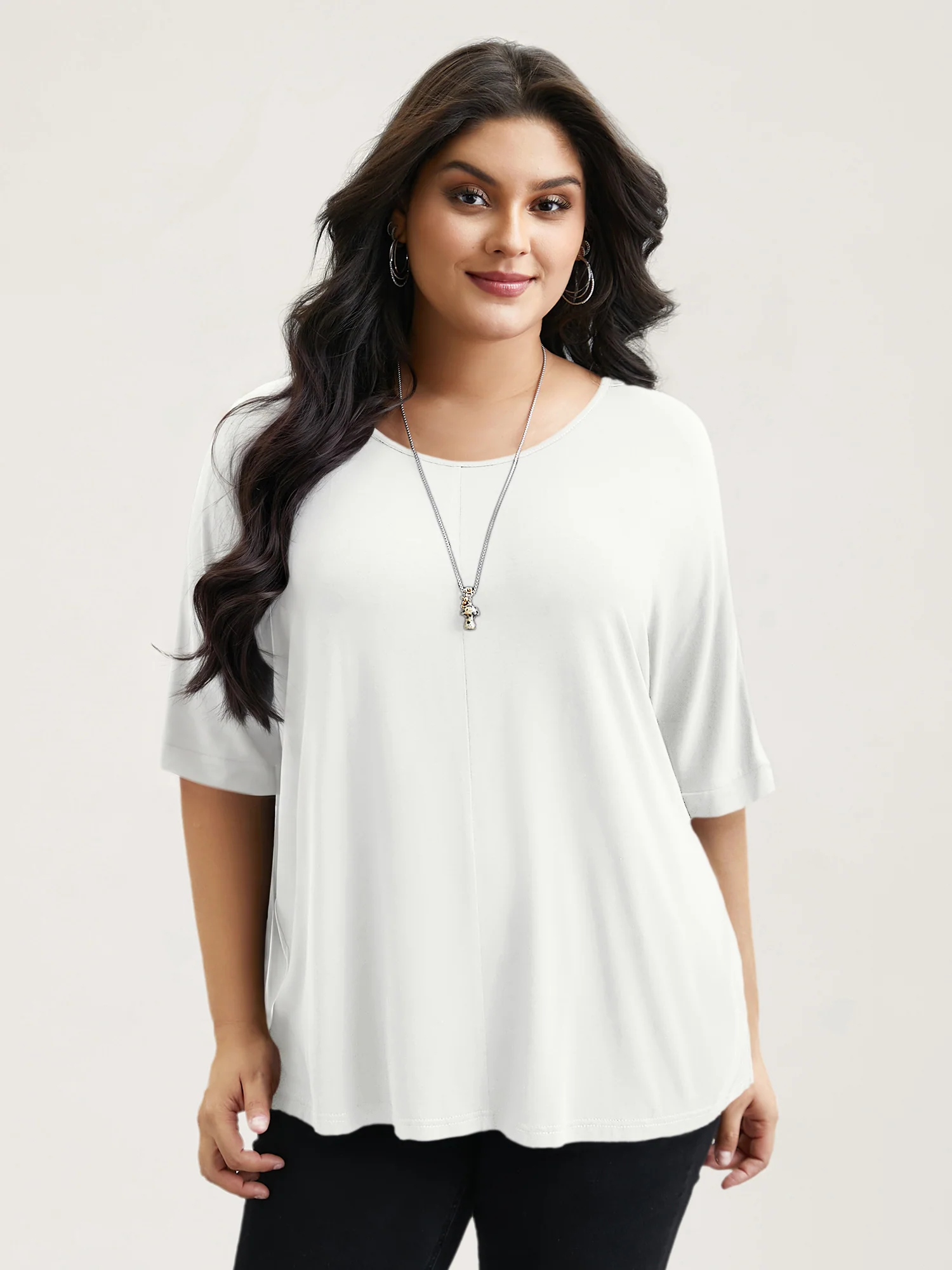 Supersoft Round Neck Plain T-Shirt - Image 50