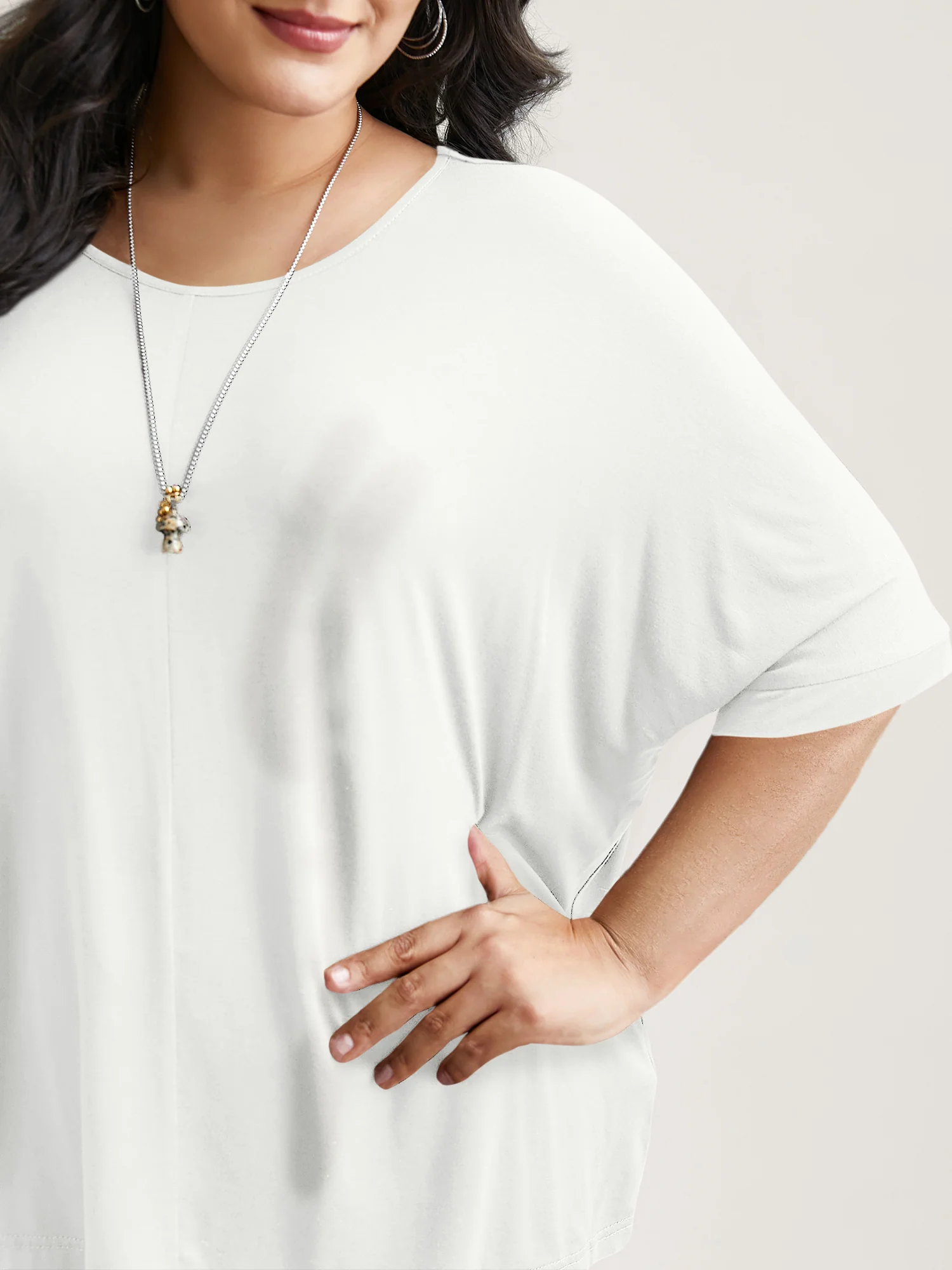 Supersoft Round Neck Plain T-Shirt - Image 53