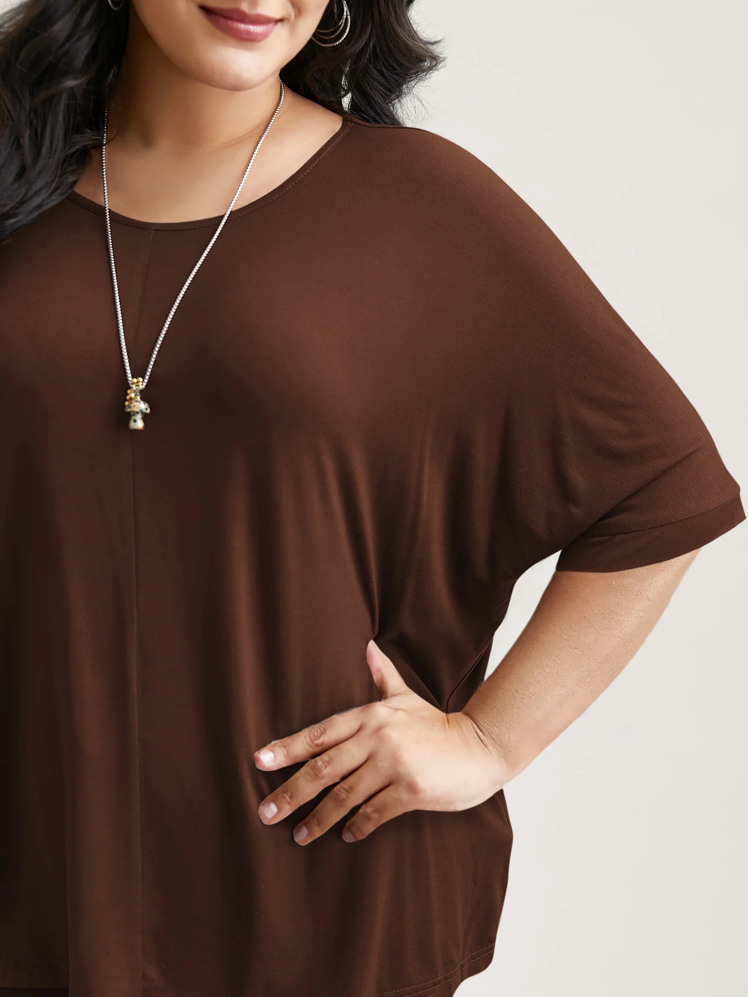 Supersoft Round Neck Plain T-Shirt - Image 56
