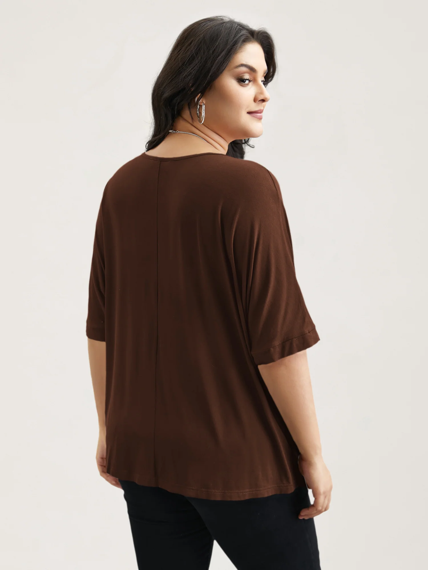 Supersoft Round Neck Plain T-Shirt - Image 58