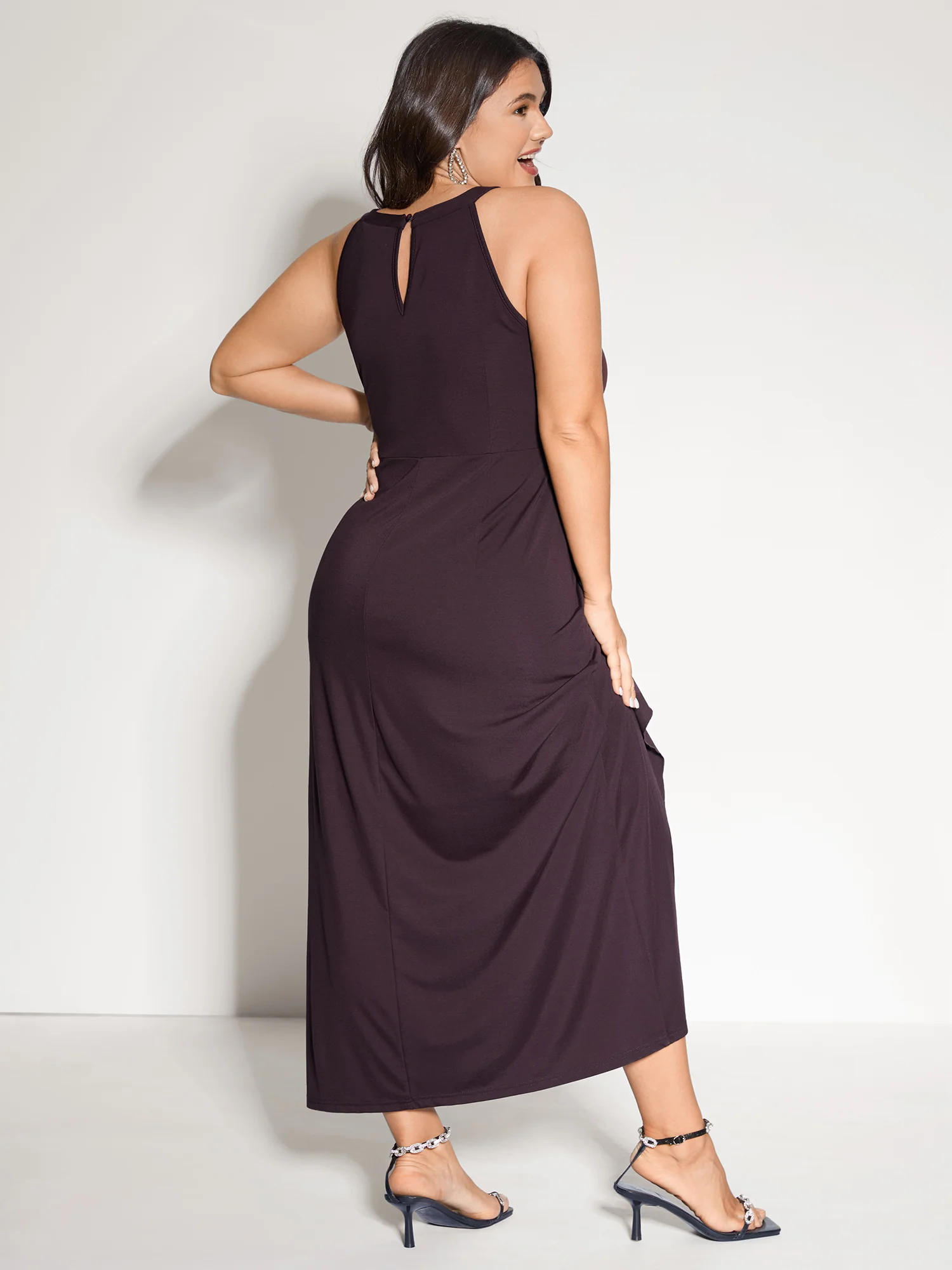 Supersoft Ruffled Asymmetrical Hem Maxi Dress - Image 5