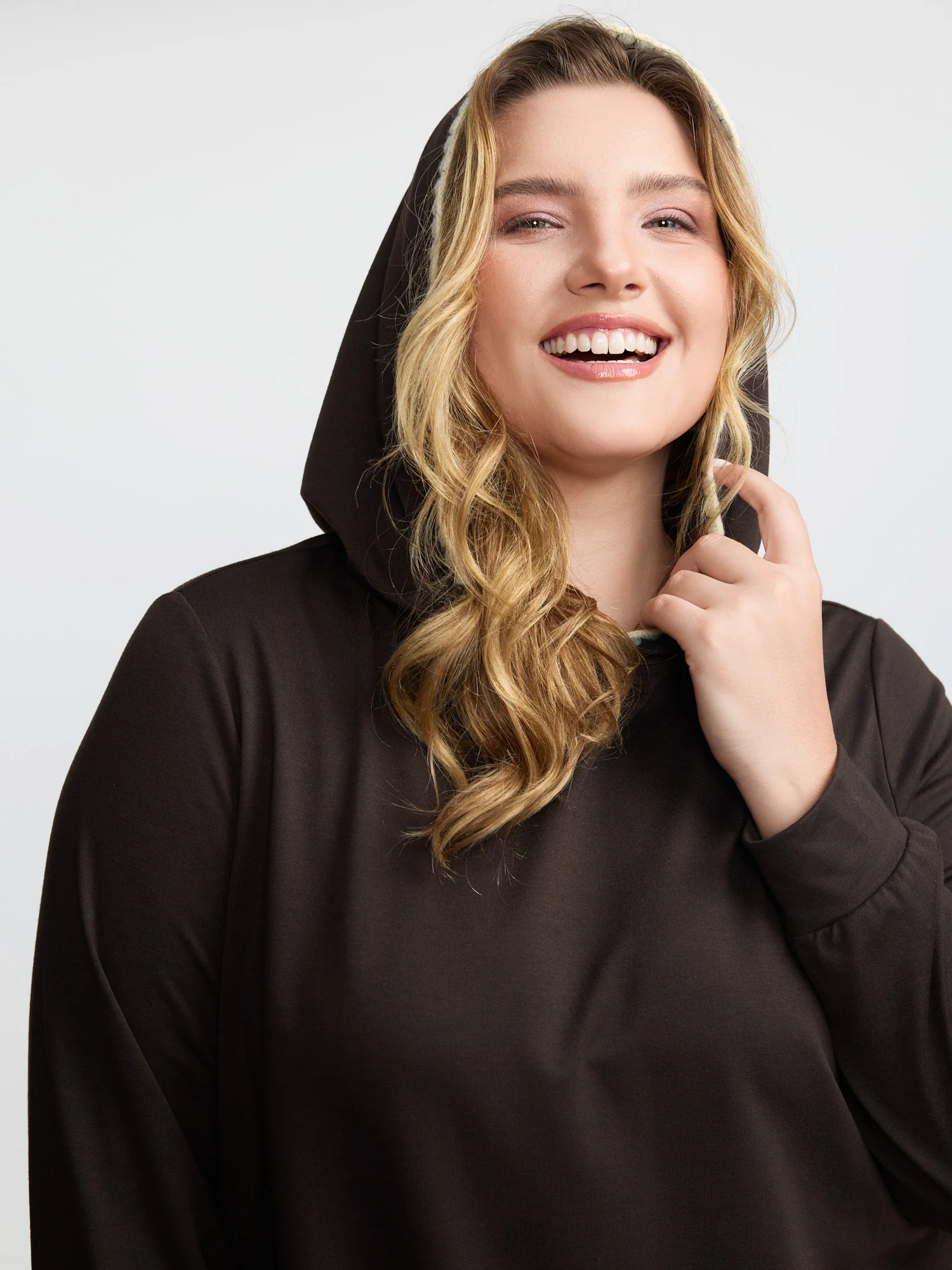 Supersoft Ruffled Edge Embroidered Hoodie - Image 2