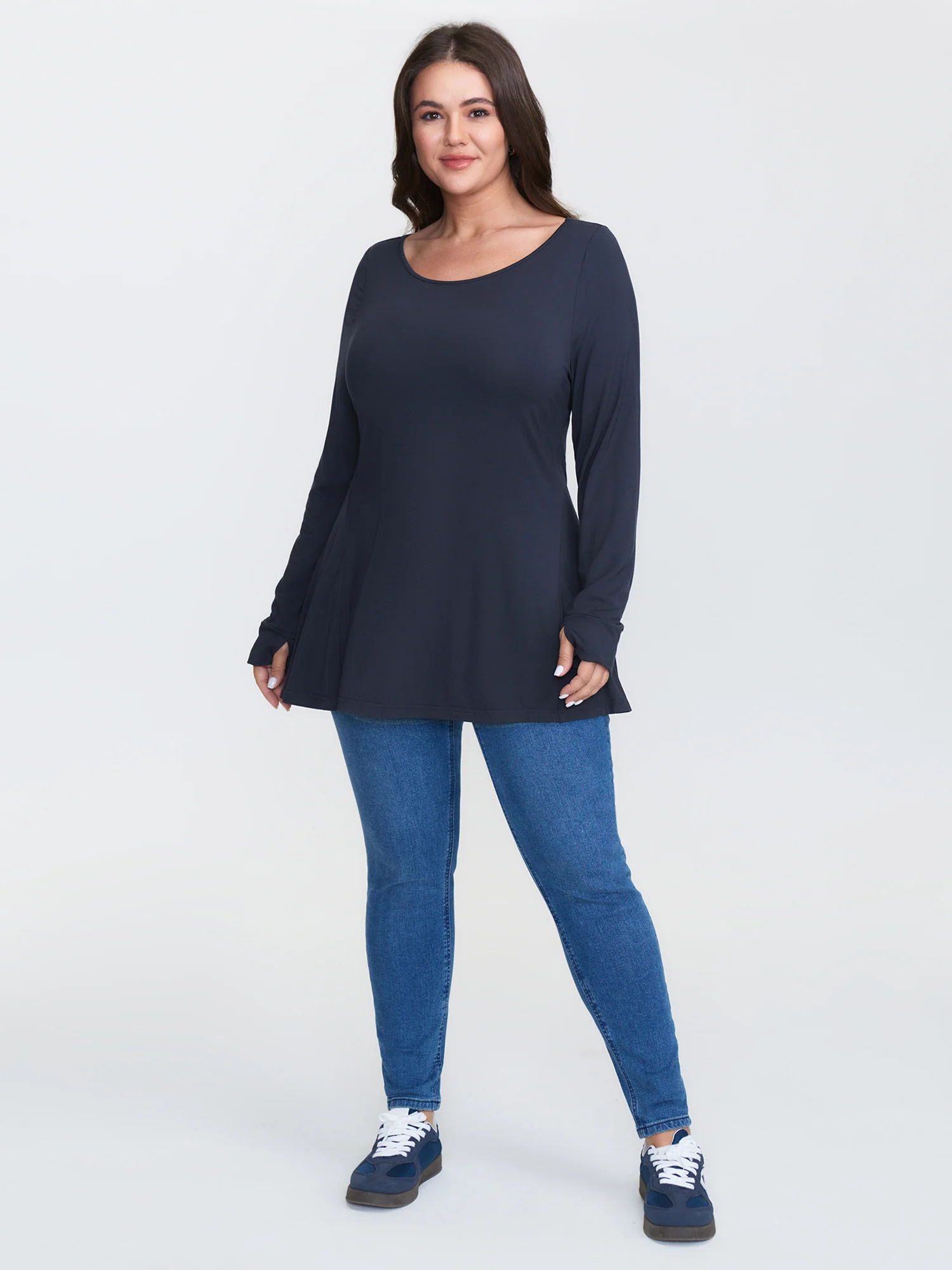 Supersoft Ruffled Hem Knit Top - Image 2