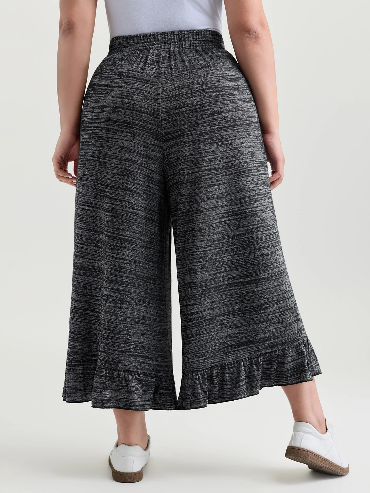 Supersoft Ruffled Hem Wide-Leg Lounge Bottoms - Image 5