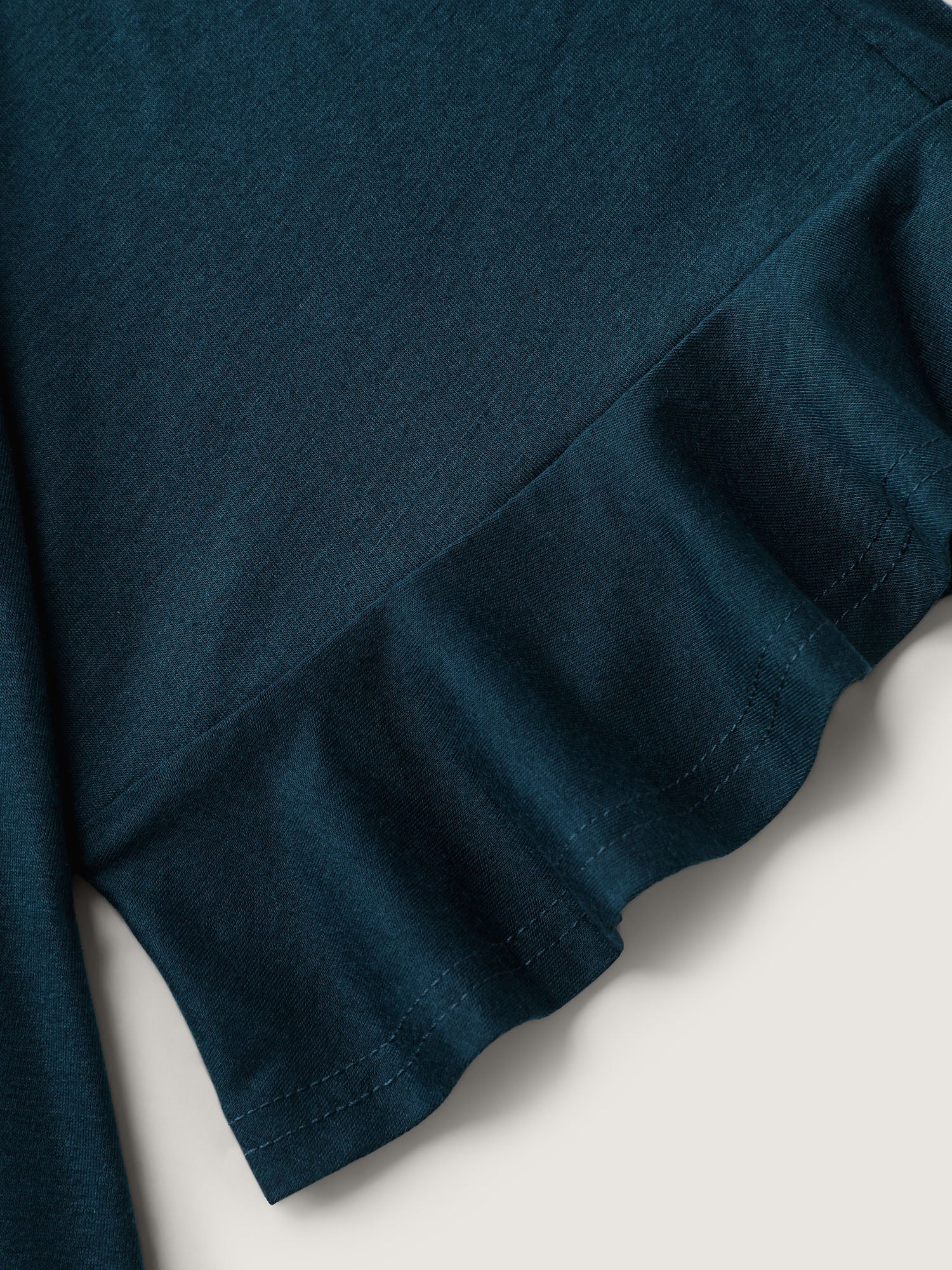 Supersoft Ruffled Sleeve Plain T-Shirt - Image 6