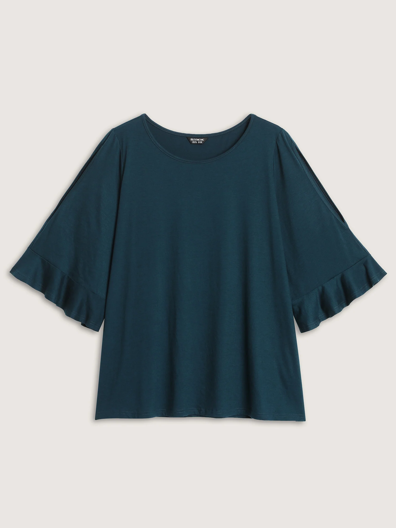 Supersoft Ruffled Sleeve Plain T-Shirt - Image 7