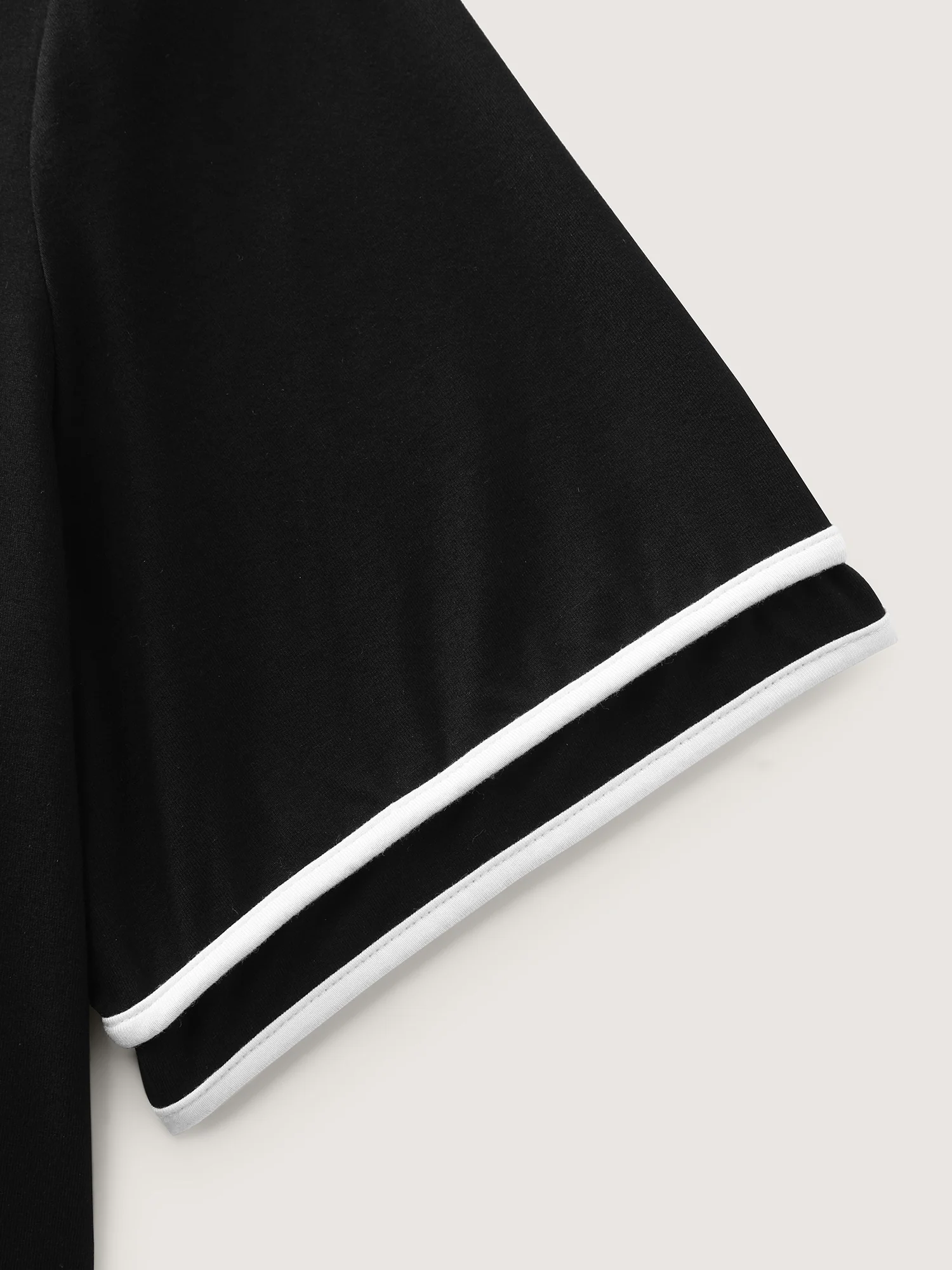 Supersoft Sailor Neck-Tie Contrast Knit Top - Image 6