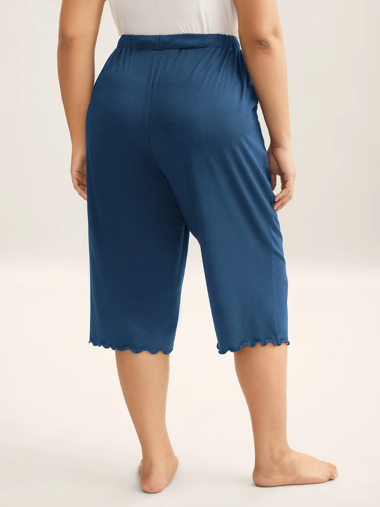 Supersoft Scalloped Hem Straight-Fit Lounge Bottoms - Image 11