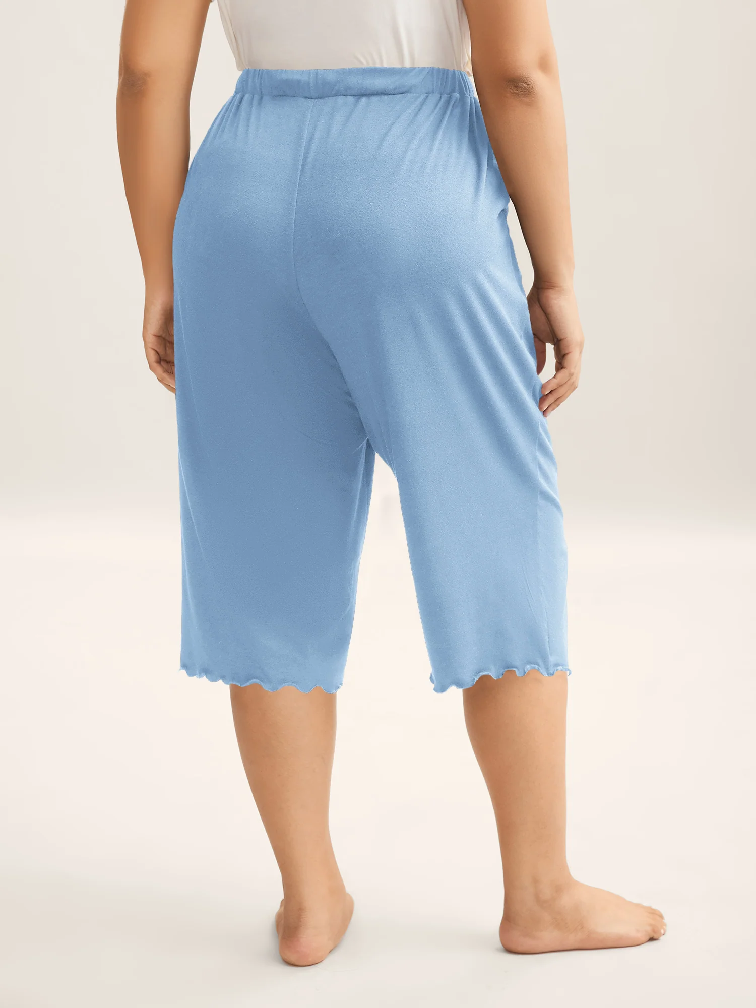 Supersoft Scalloped Hem Straight-Fit Lounge Bottoms - Image 15