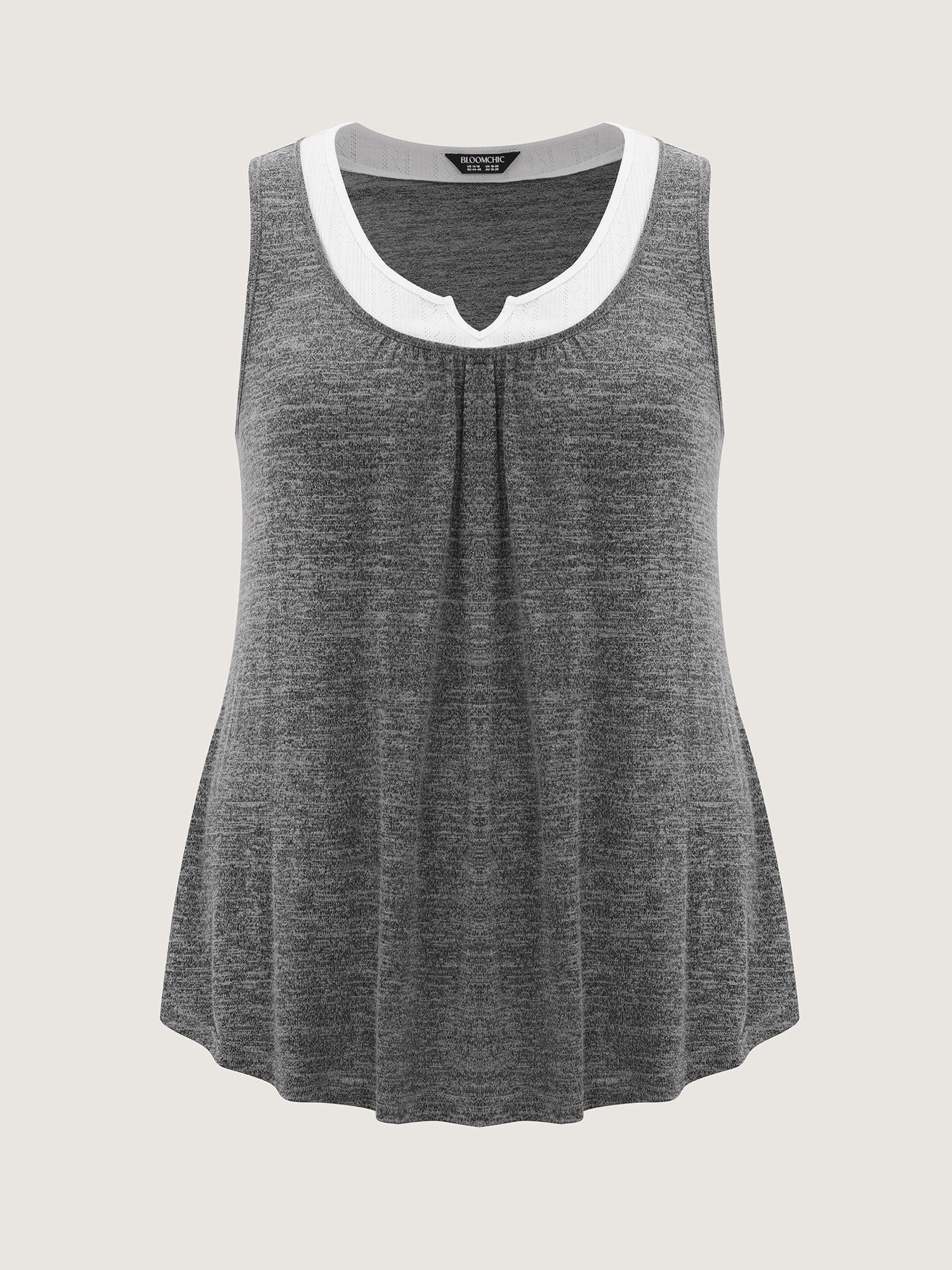 Supersoft Scoop Neckline Color Contrast Tank Top - Image 6