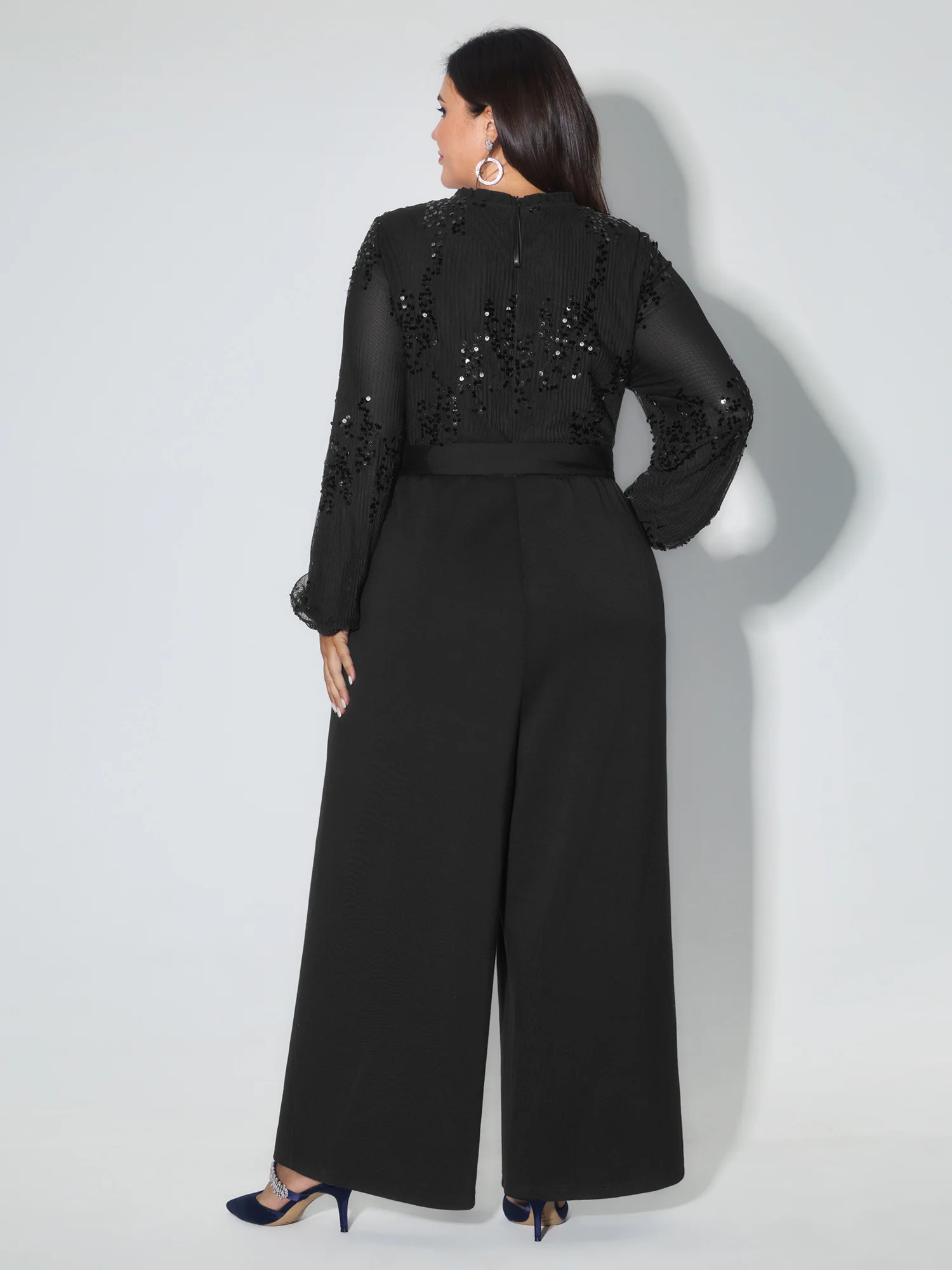 Supersoft Sequin Waist-Tie Jumpsuit - Image 4