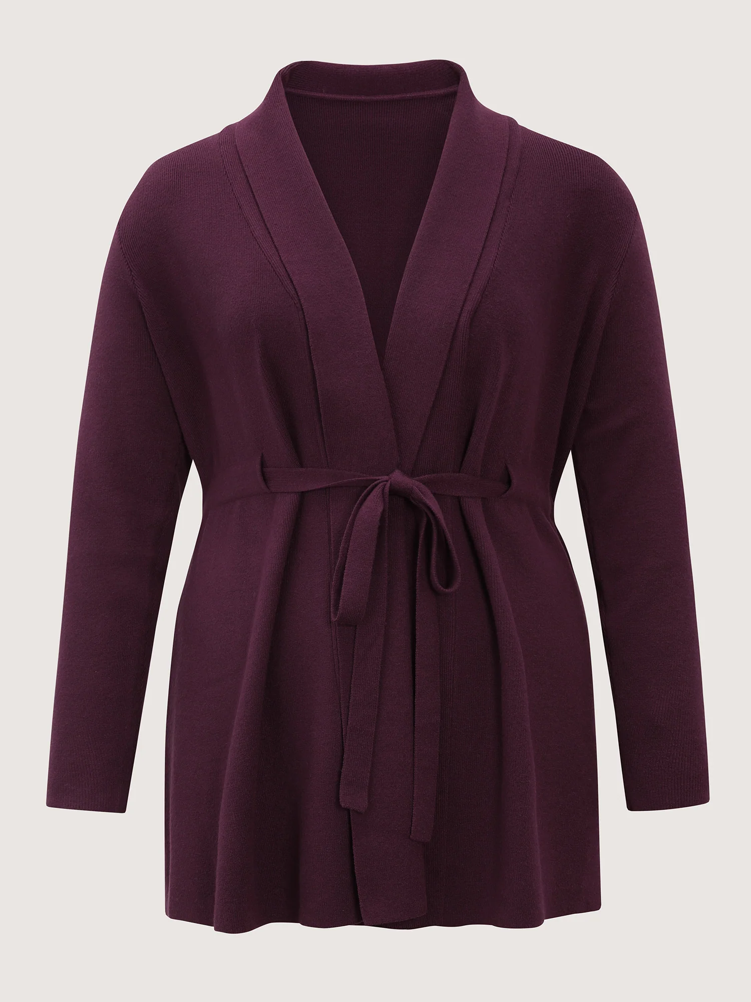 Supersoft Shawl Collar Belted Knit Cardigan - Image 8