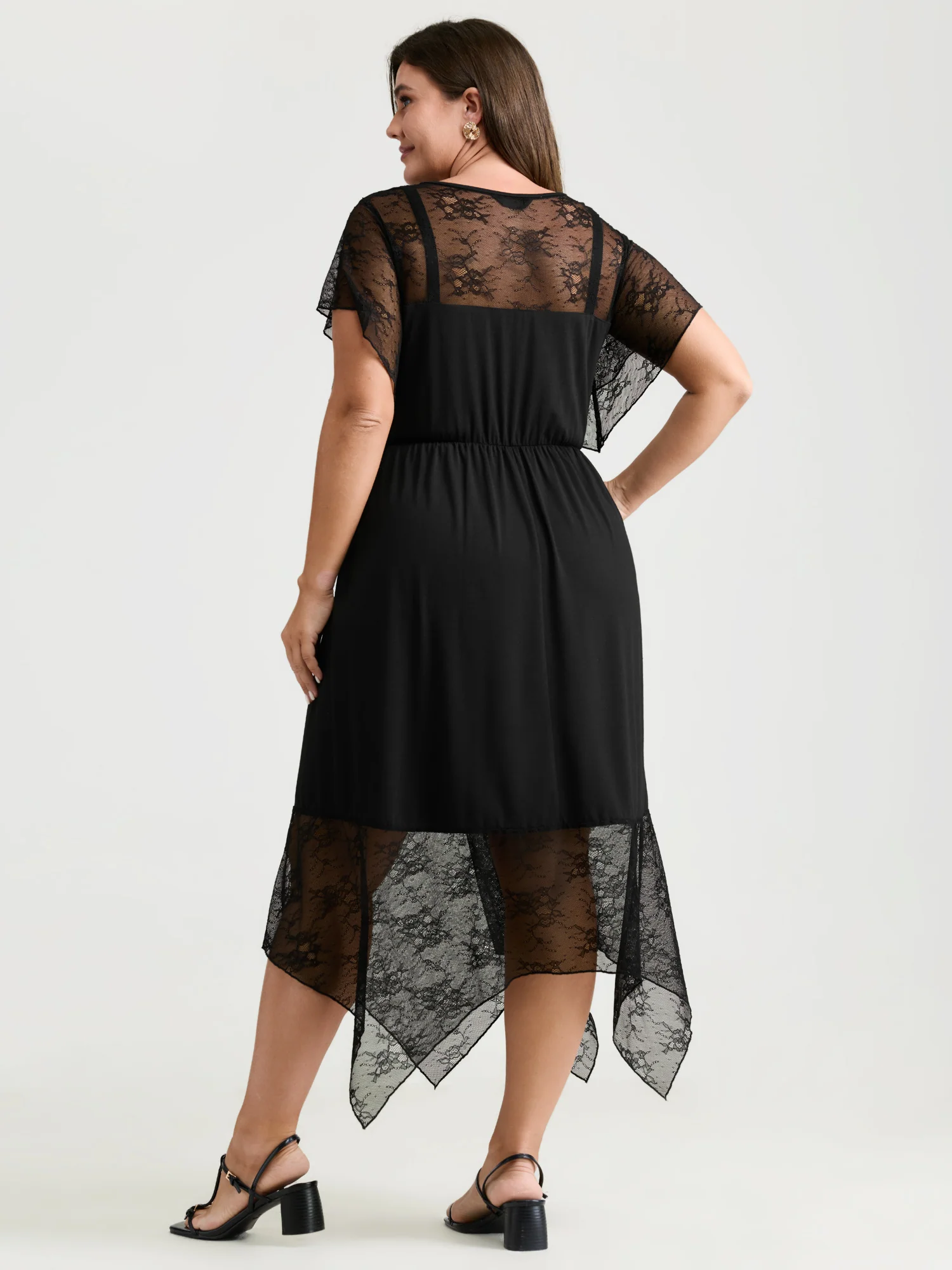 Supersoft Sheer Lace Neckline Maxi Dress - Image 4