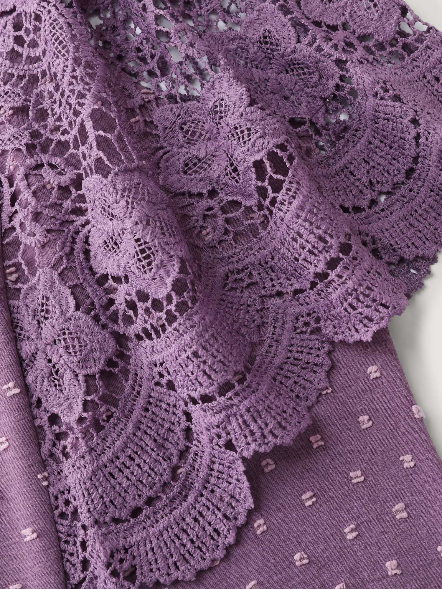 Supersoft Sheer Lace Sleeve Cinched Blouse - Image 6