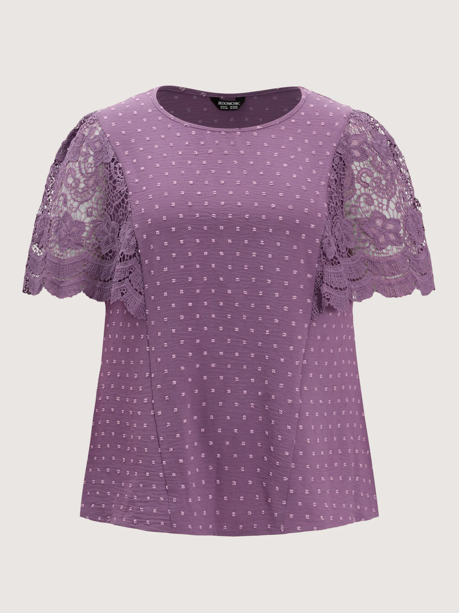 Supersoft Sheer Lace Sleeve Cinched Blouse - Image 7
