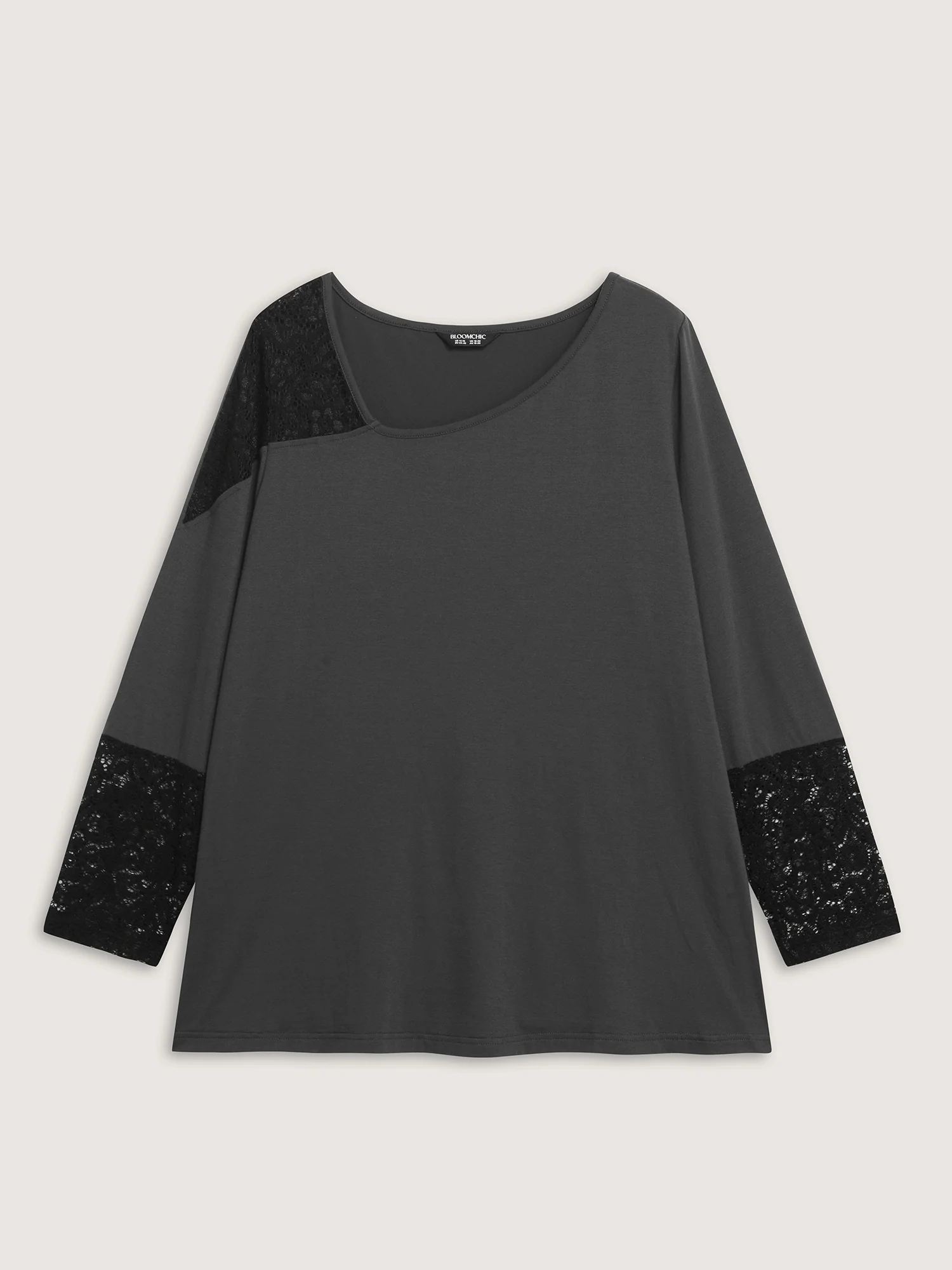 Supersoft Sheer Lace Solid T-Shirt - Image 7