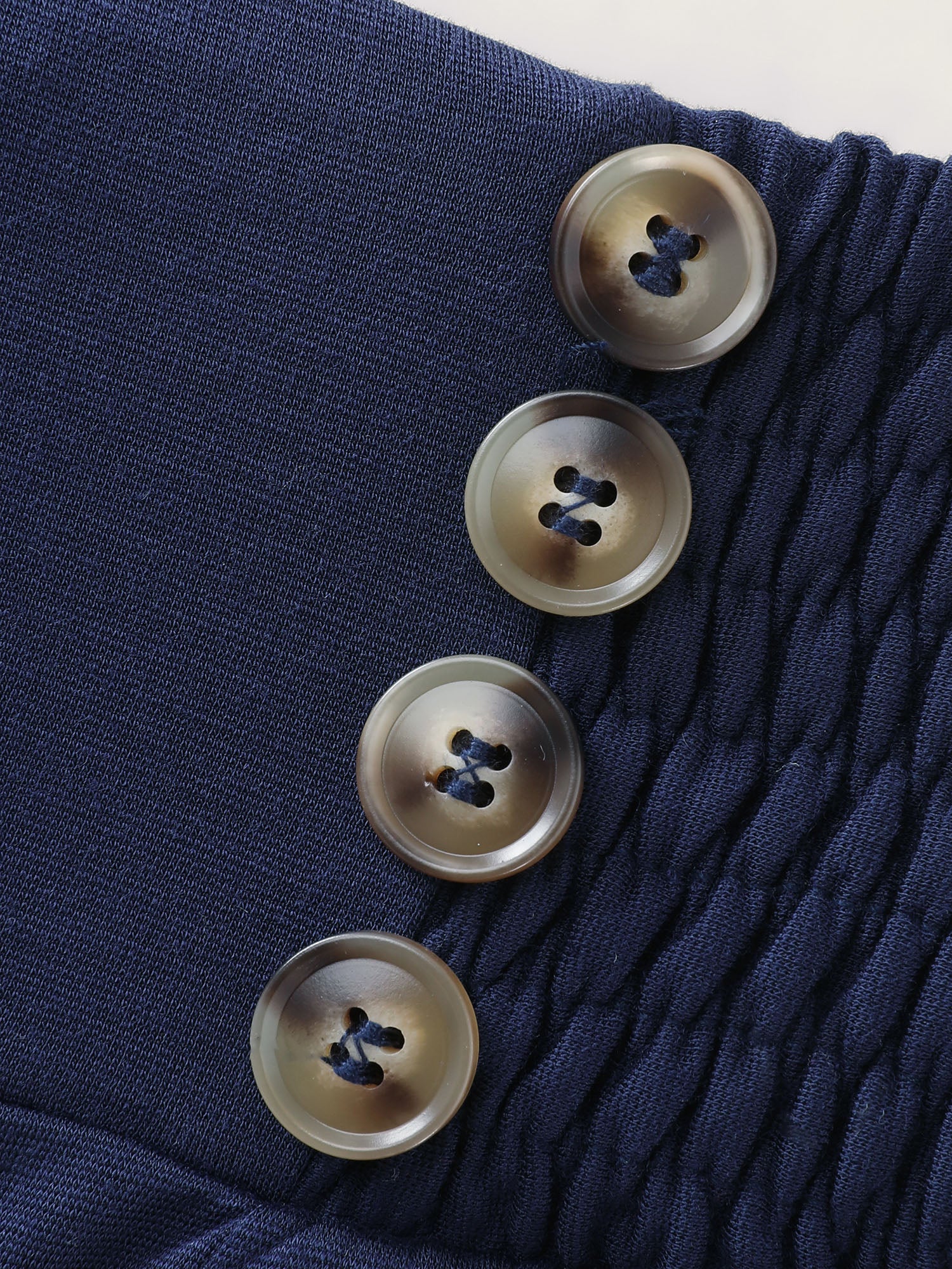 Supersoft Shirred Wide Waistband Button Lounge Bottoms - Image 7