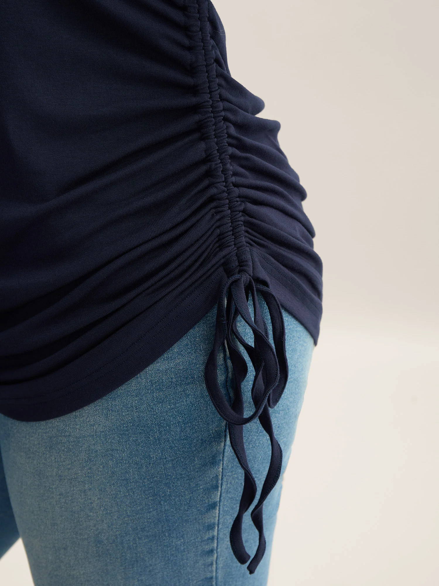 Supersoft Side Drawstrings Fitted T-Shirt - Image 2