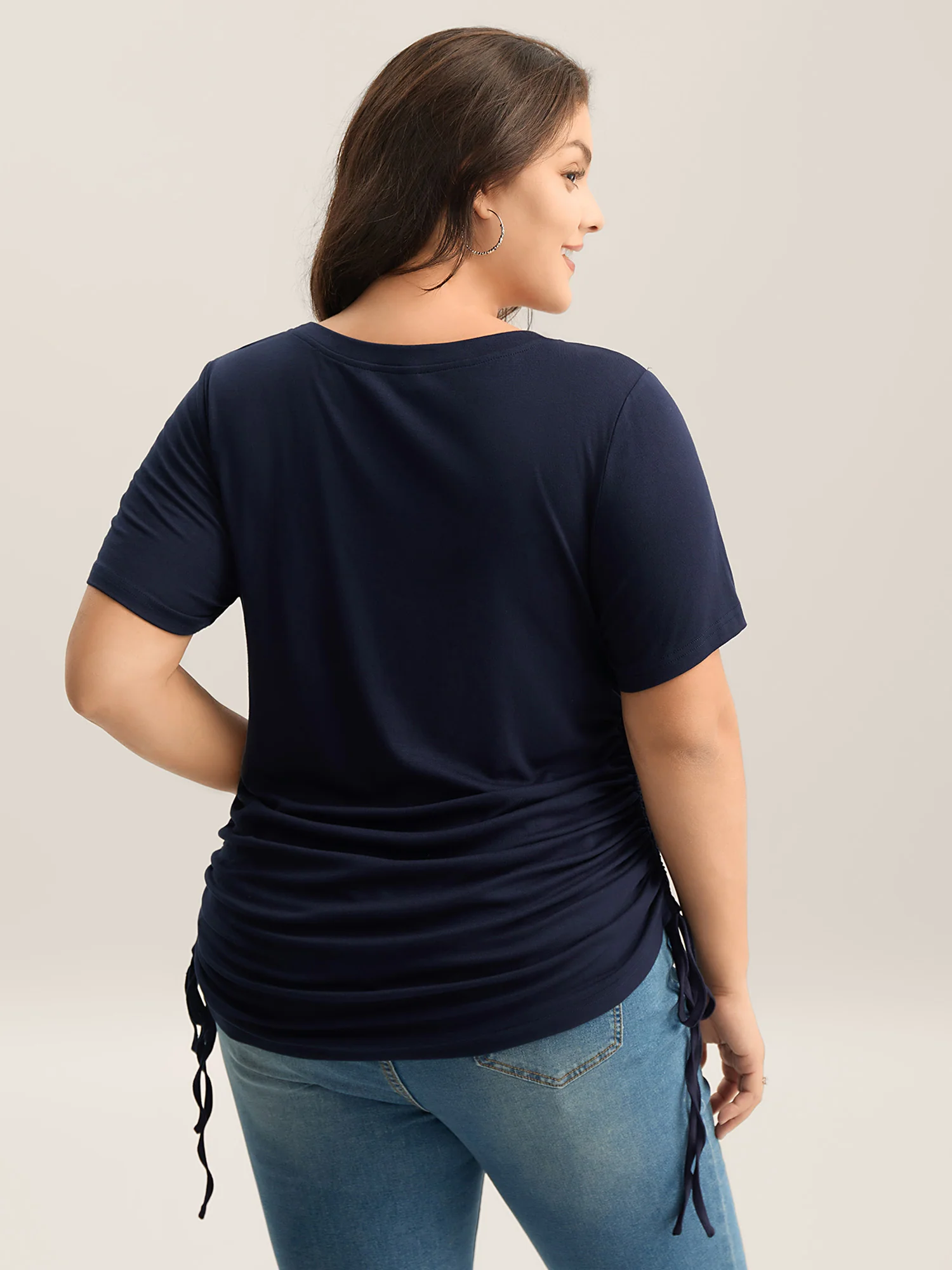 Supersoft Side Drawstrings Fitted T-Shirt - Image 4