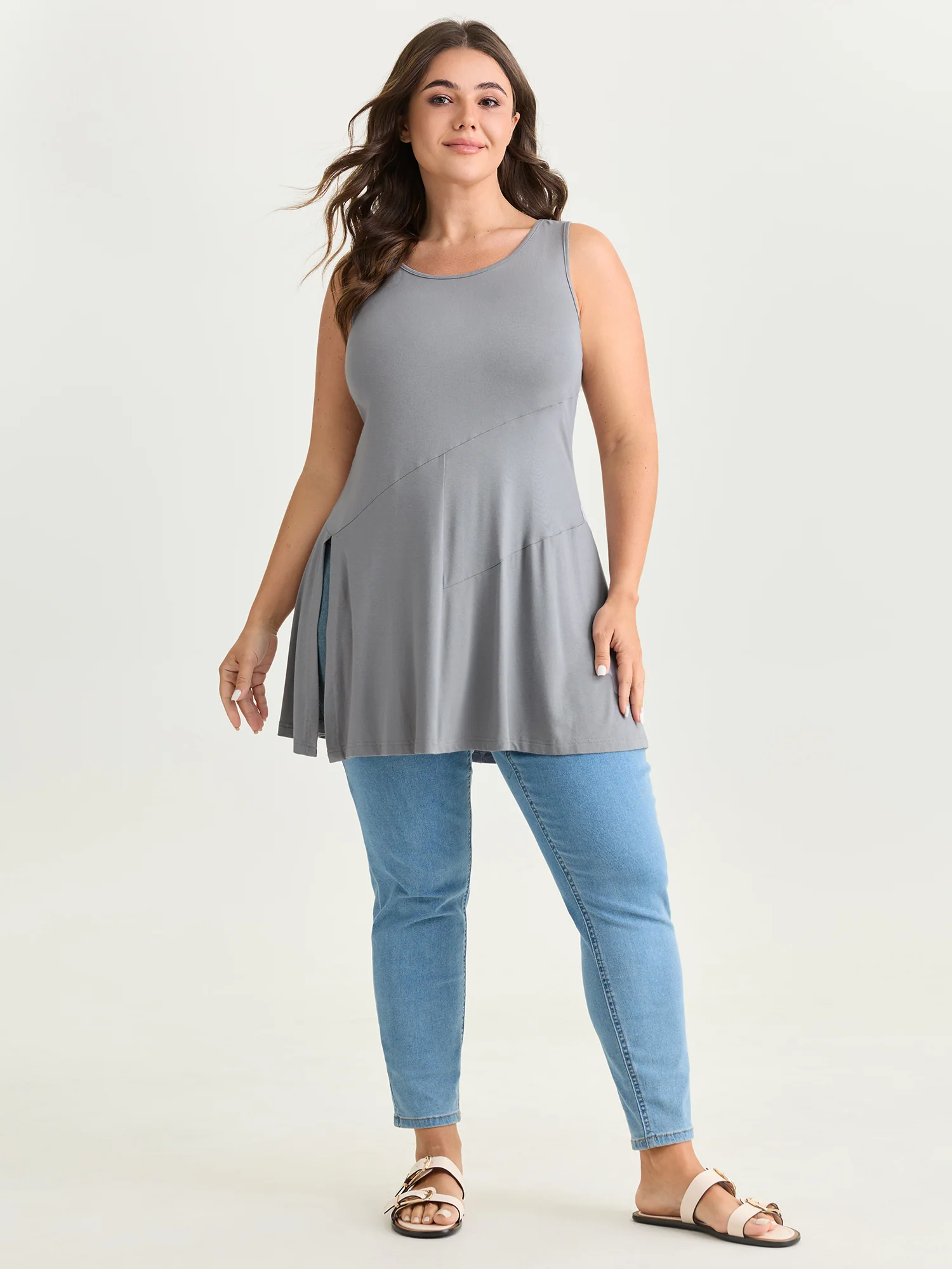 Supersoft Side Seams Flowy Tank Top - Image 3