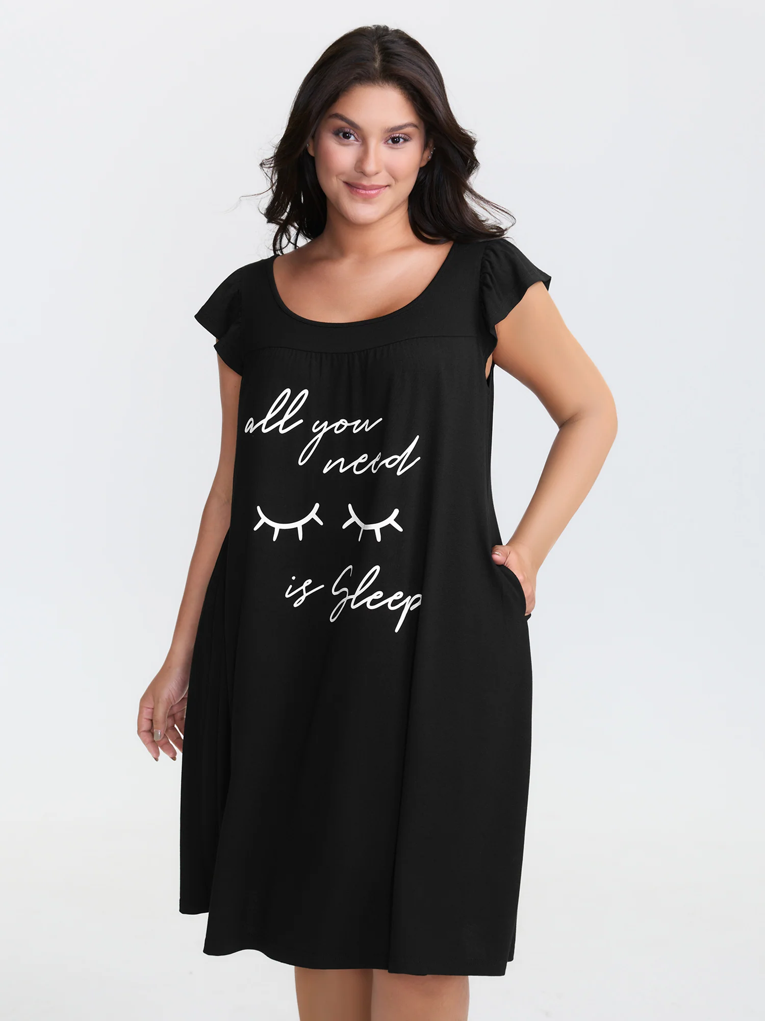 Supersoft Sleep Worthy Pockets Lounge Dress - Image 3