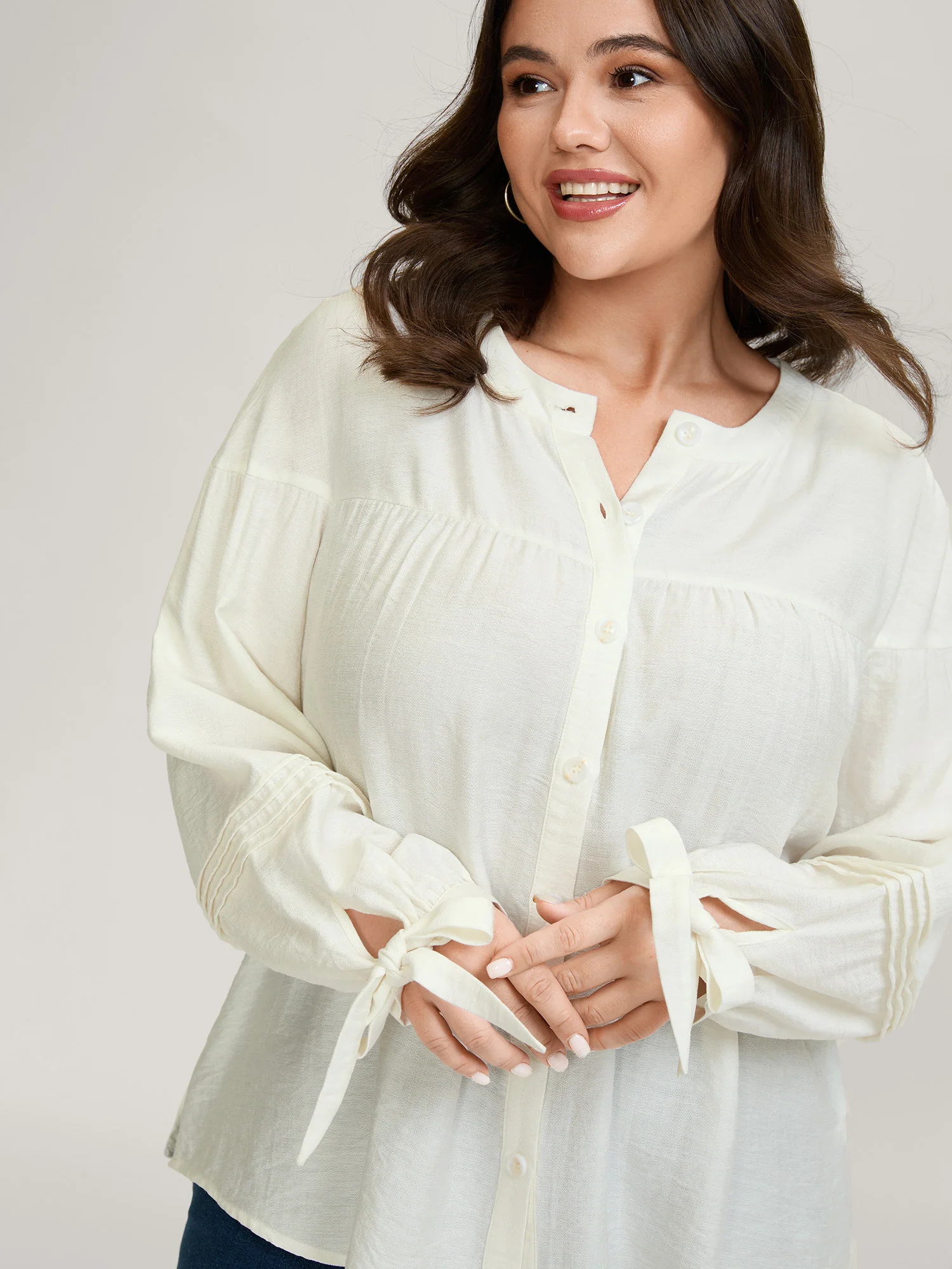 Supersoft Sleeve-Tie Button-Down Shirt