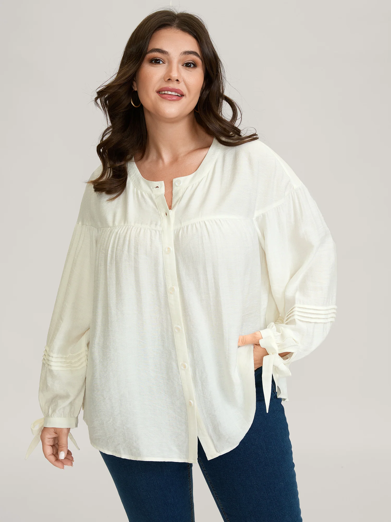 Supersoft Sleeve-Tie Button-Down Shirt - Image 3