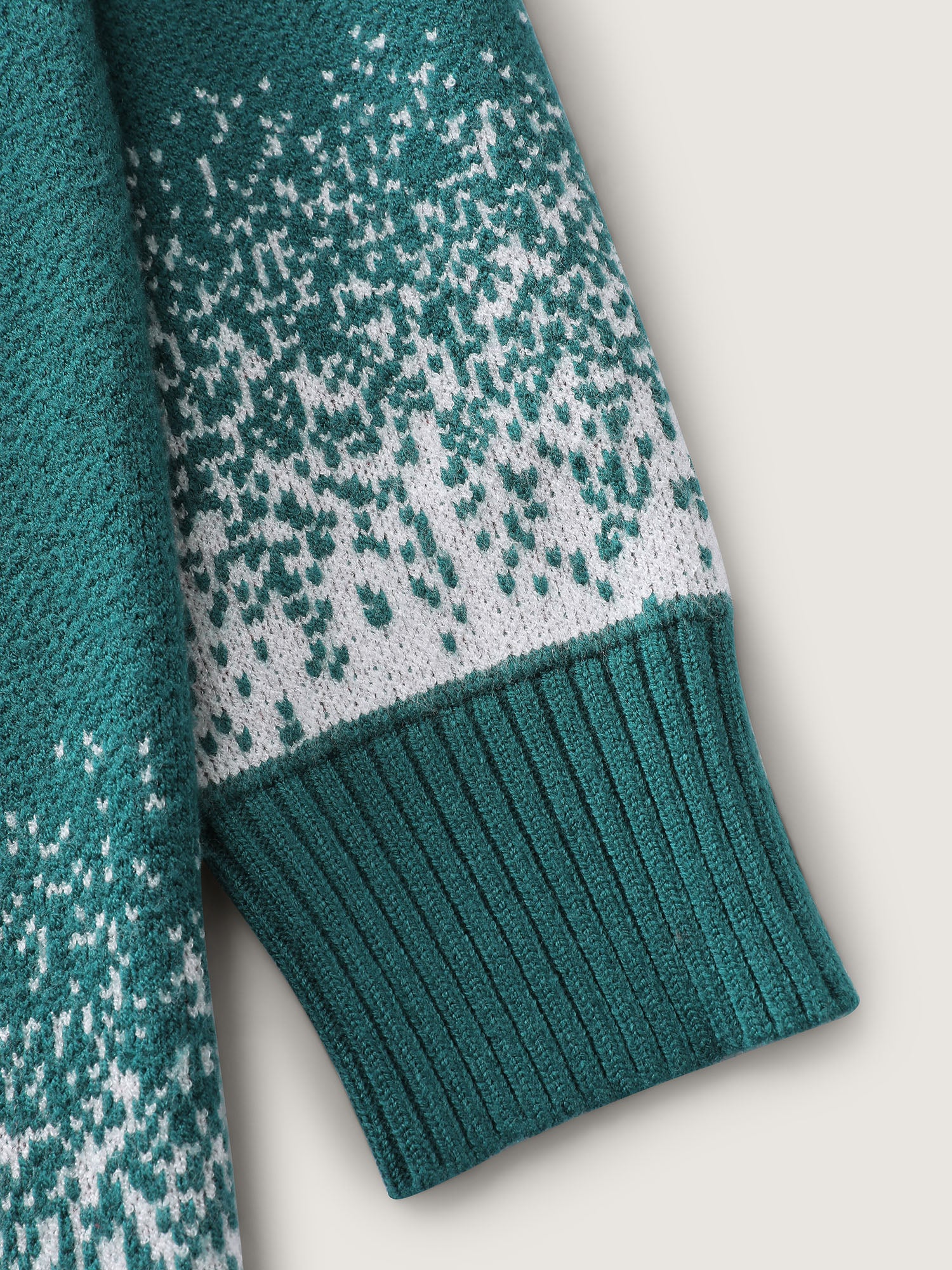 Supersoft Snowman Jacquard Color Block Pullover - Image 5