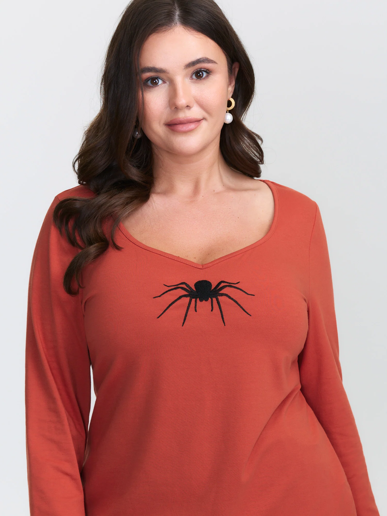 Supersoft Spider Embroidery T-Shirt - Image 2