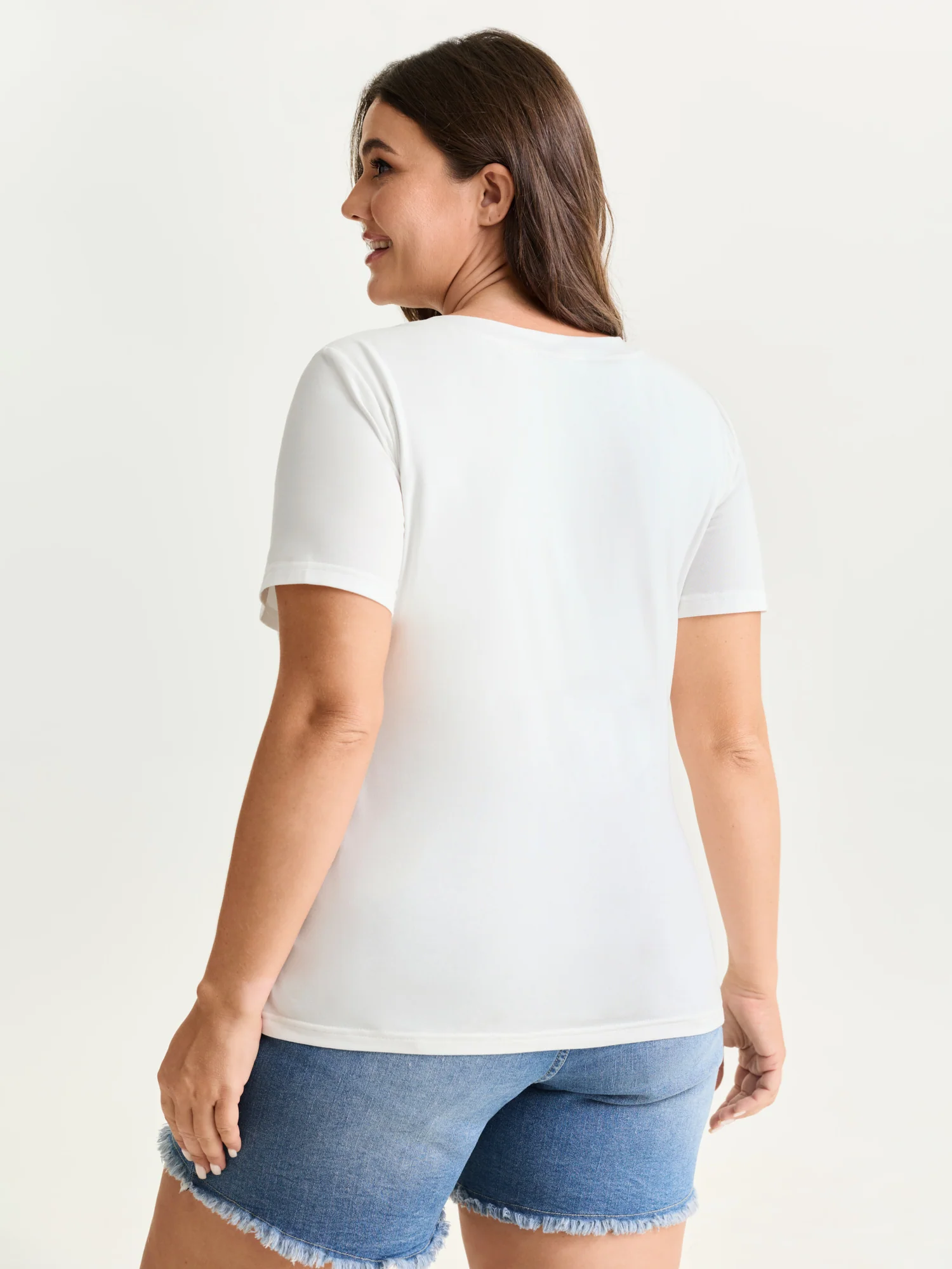 Supersoft Supportive Bra Square Neckline Fitted T-Shirt - Image 11