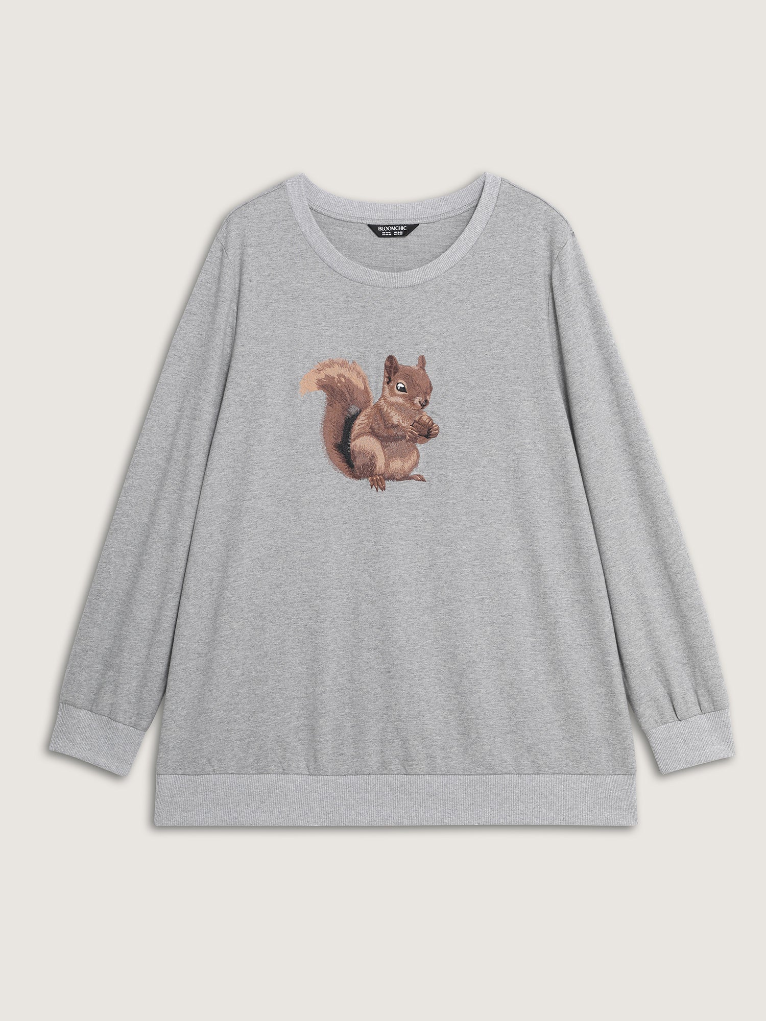 Supersoft Squirrel Embroidered Sweatshirt - Image 7