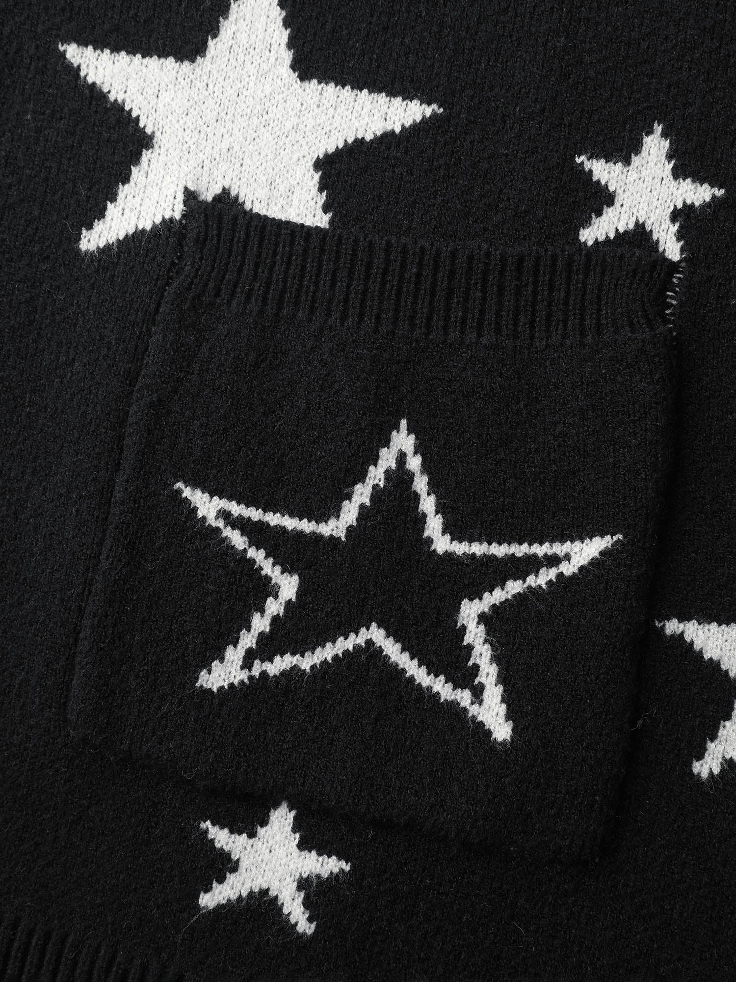 Supersoft Star Jacquard Pockets Button Knit Cardigan - Image 8