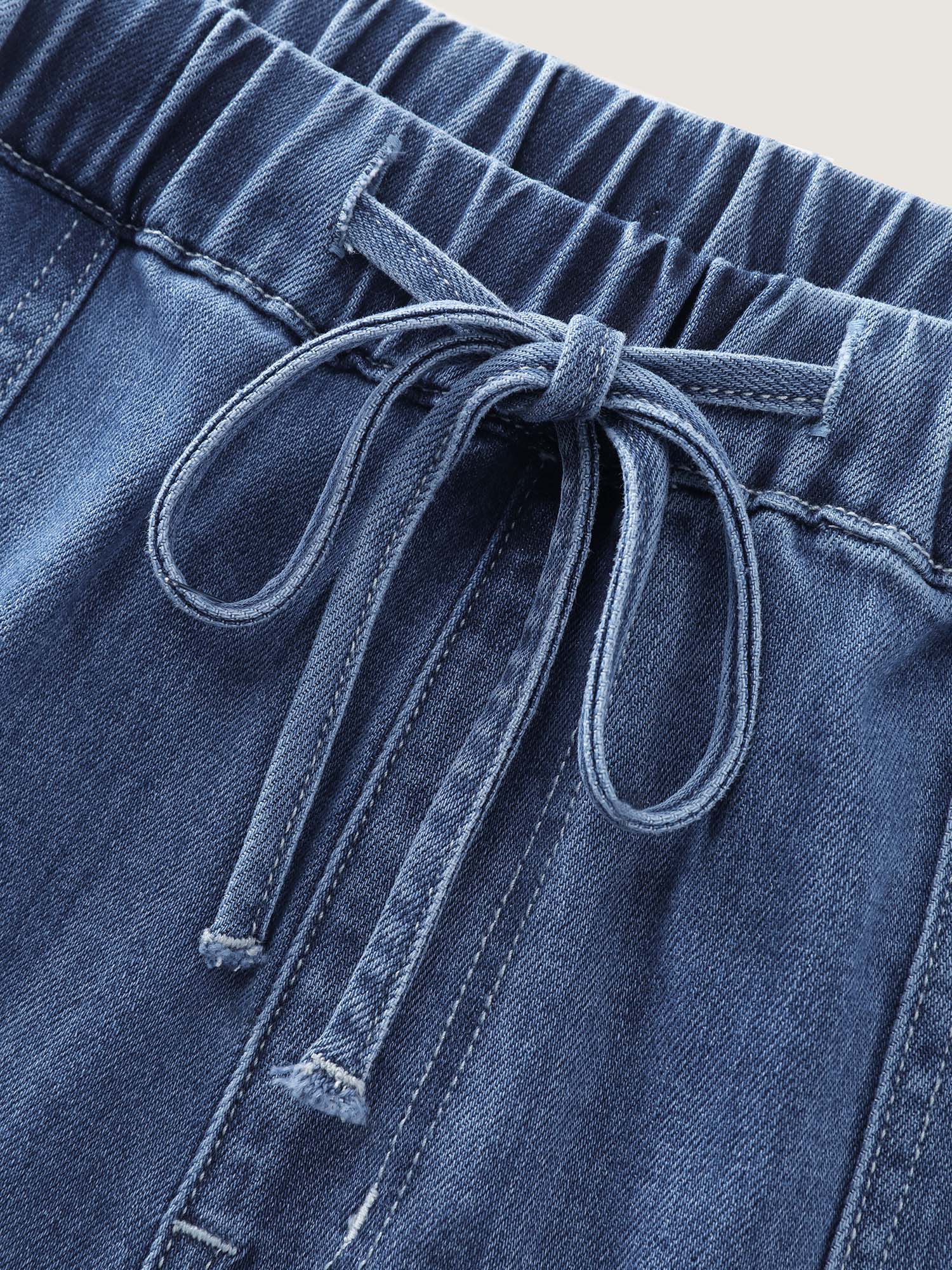 Supersoft Drawstring Wide-Leg Cargo Jeans - Image 7
