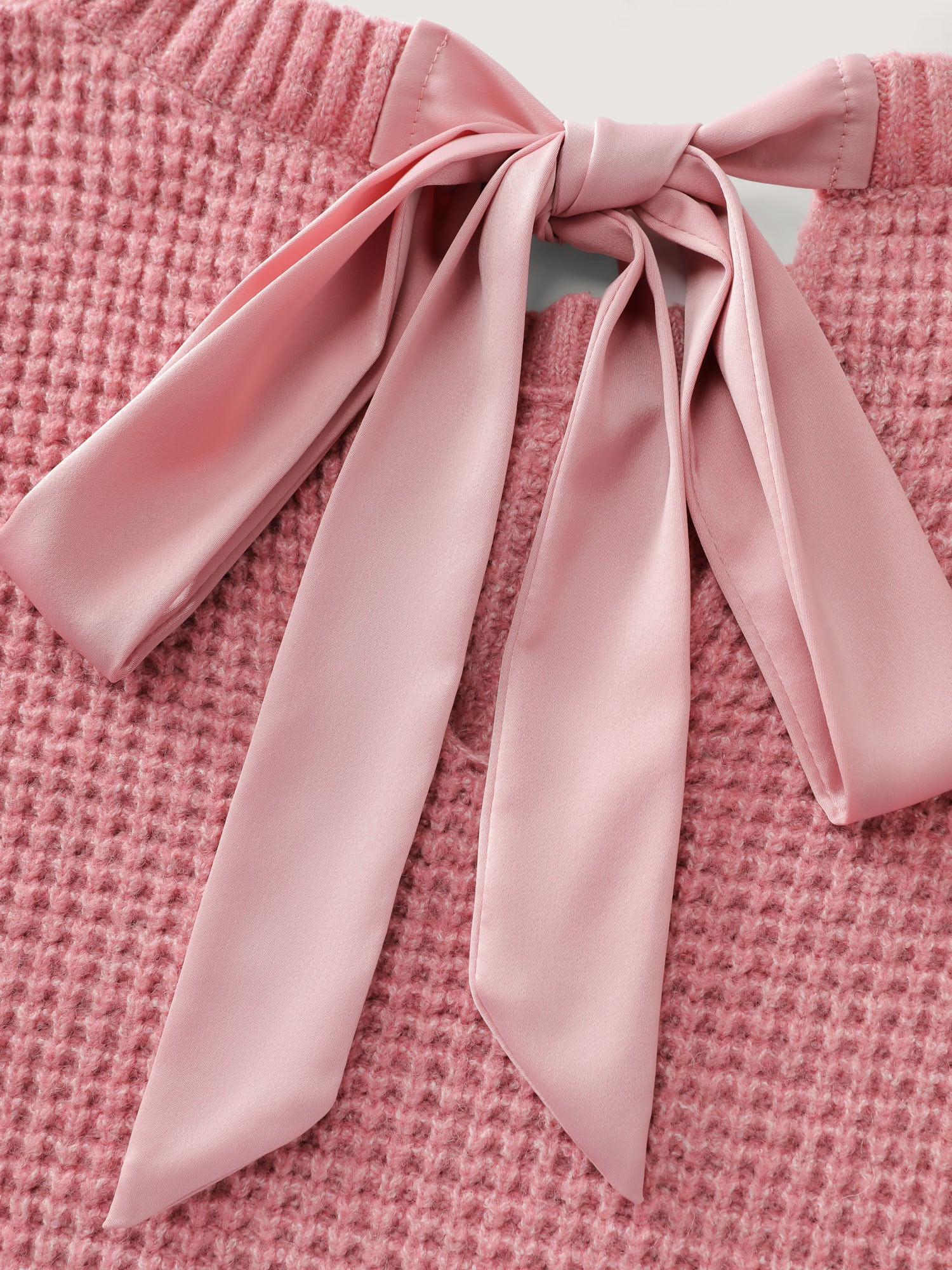 Supersoft Stretchy Bowtie Back Textured Pullover - Image 6
