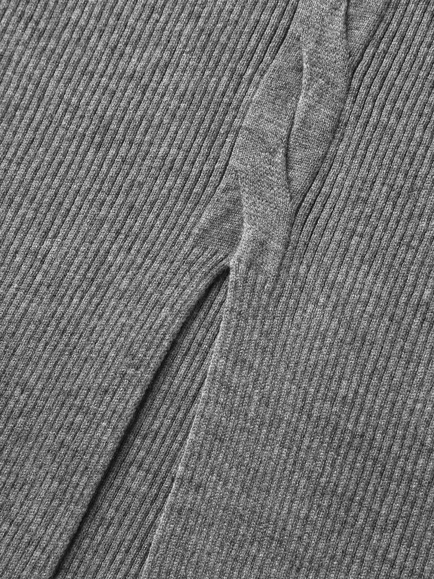 Supersoft Stretchy Cable Knit Slit Front Fitted Pullover - Image 6