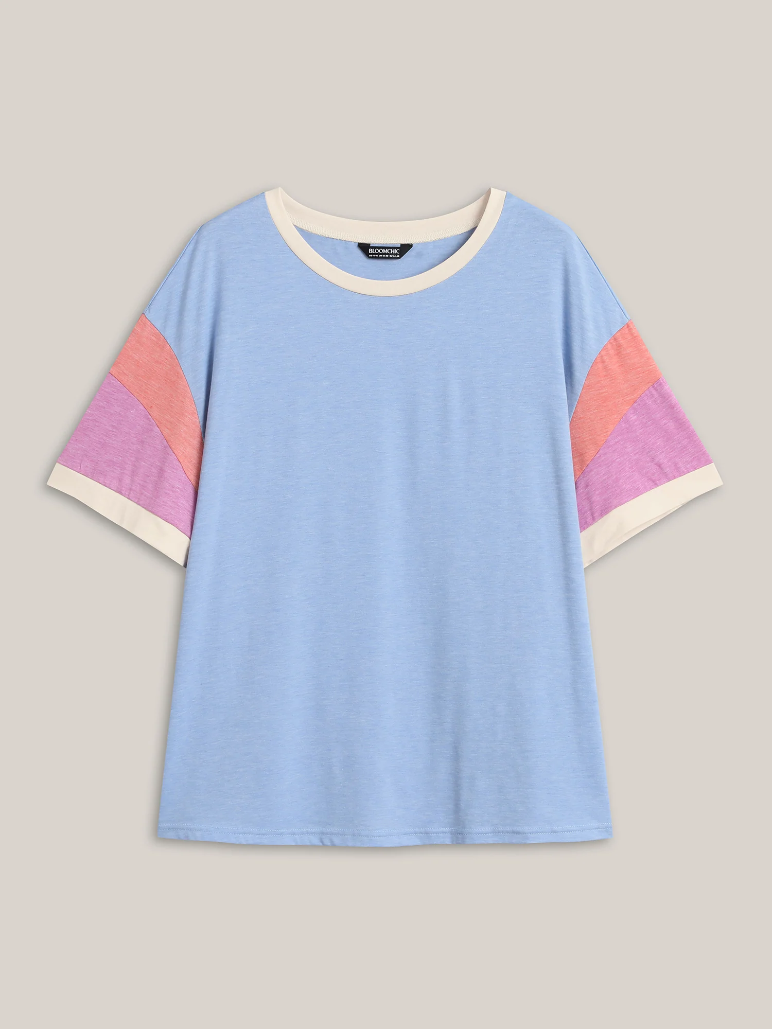 Supersoft Stretchy Color Contrast T-Shirt - Image 5