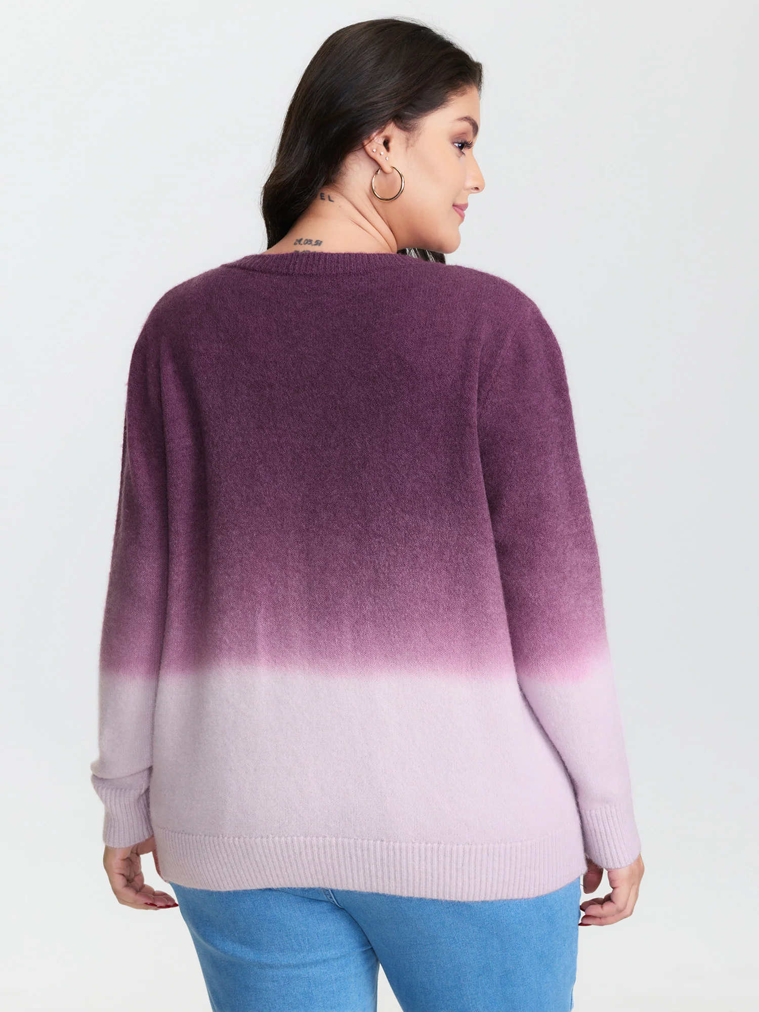 Supersoft Stretchy Color Gradient Knit Cardigan - Image 4