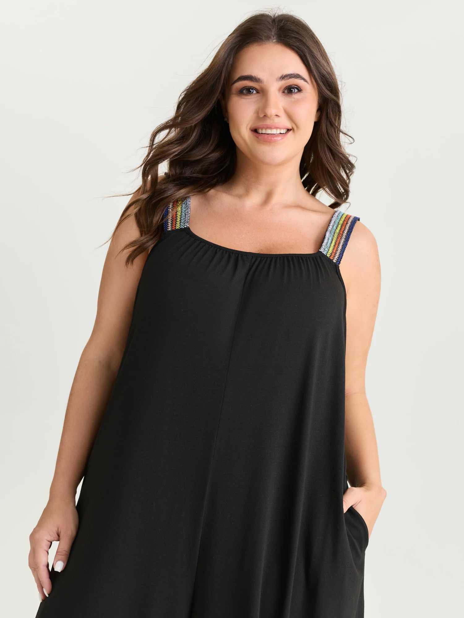 Supersoft Stretchy Colorful Straps Jumpsuit - Image 2