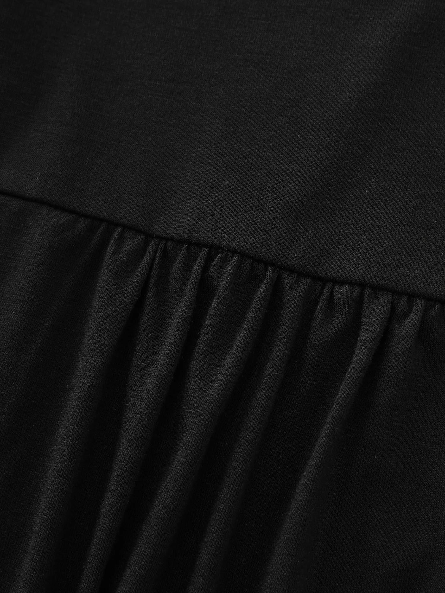 Supersoft Stretchy Draped Lace Trim Plain T-Shirt - Image 7