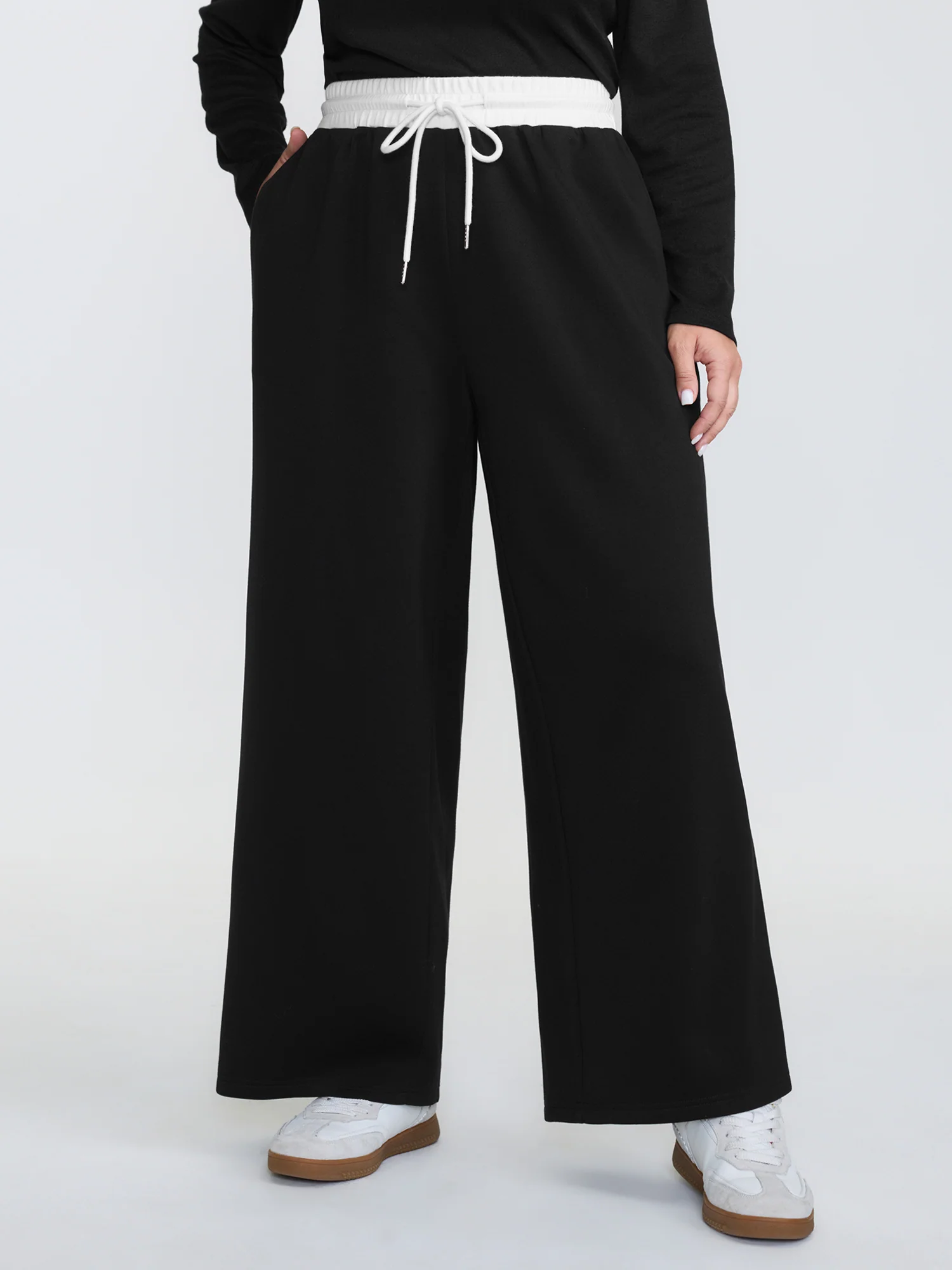 Supersoft Stretchy Drawstring Wide Waistband Pants - Image 2