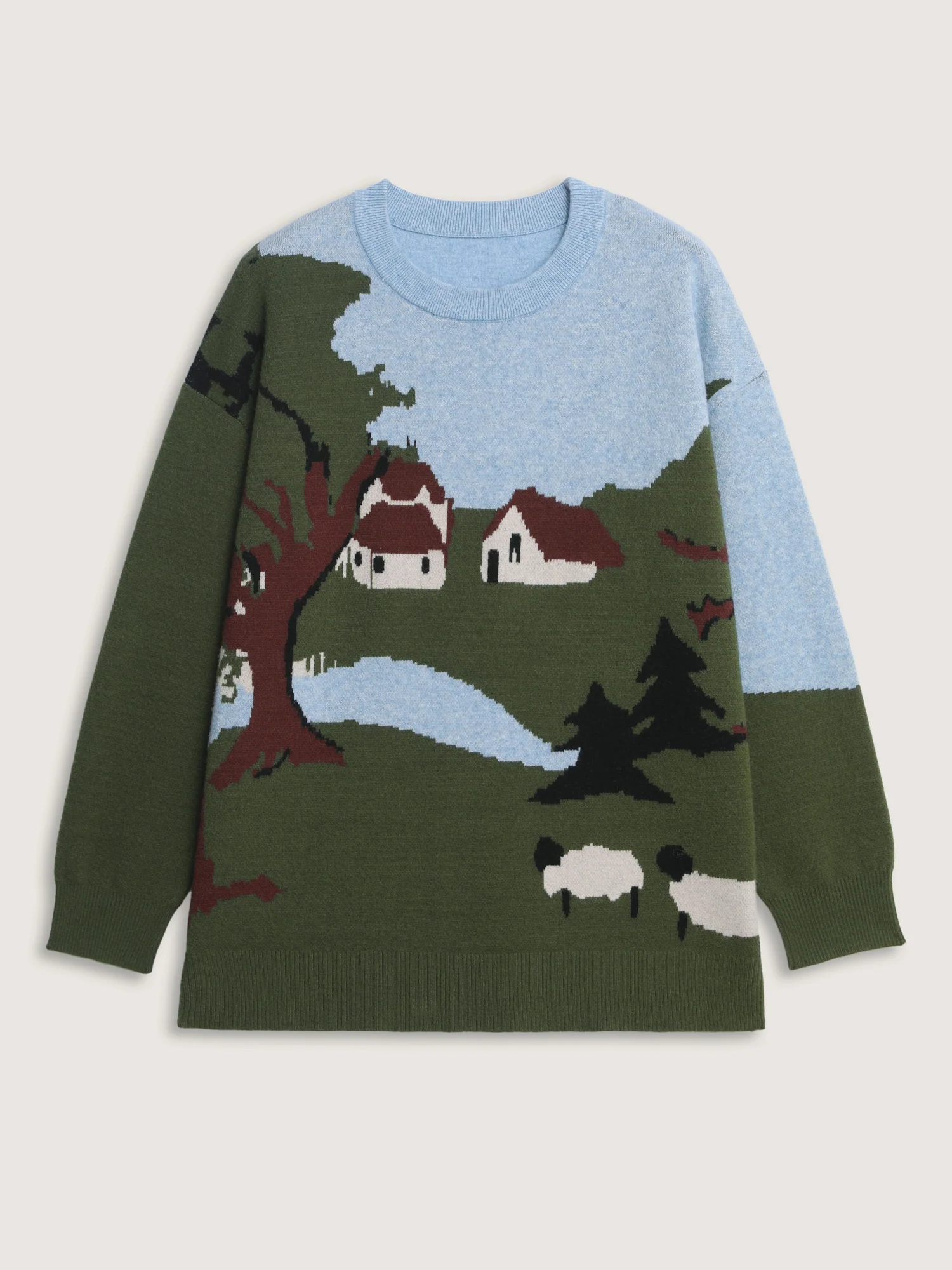 Supersoft Stretchy Farmhouse Pattern Pullover - Image 5