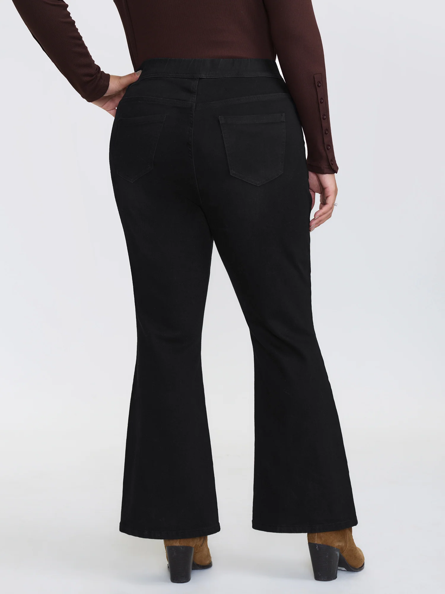 Supersoft Stretchy Flared Jeans - Image 5