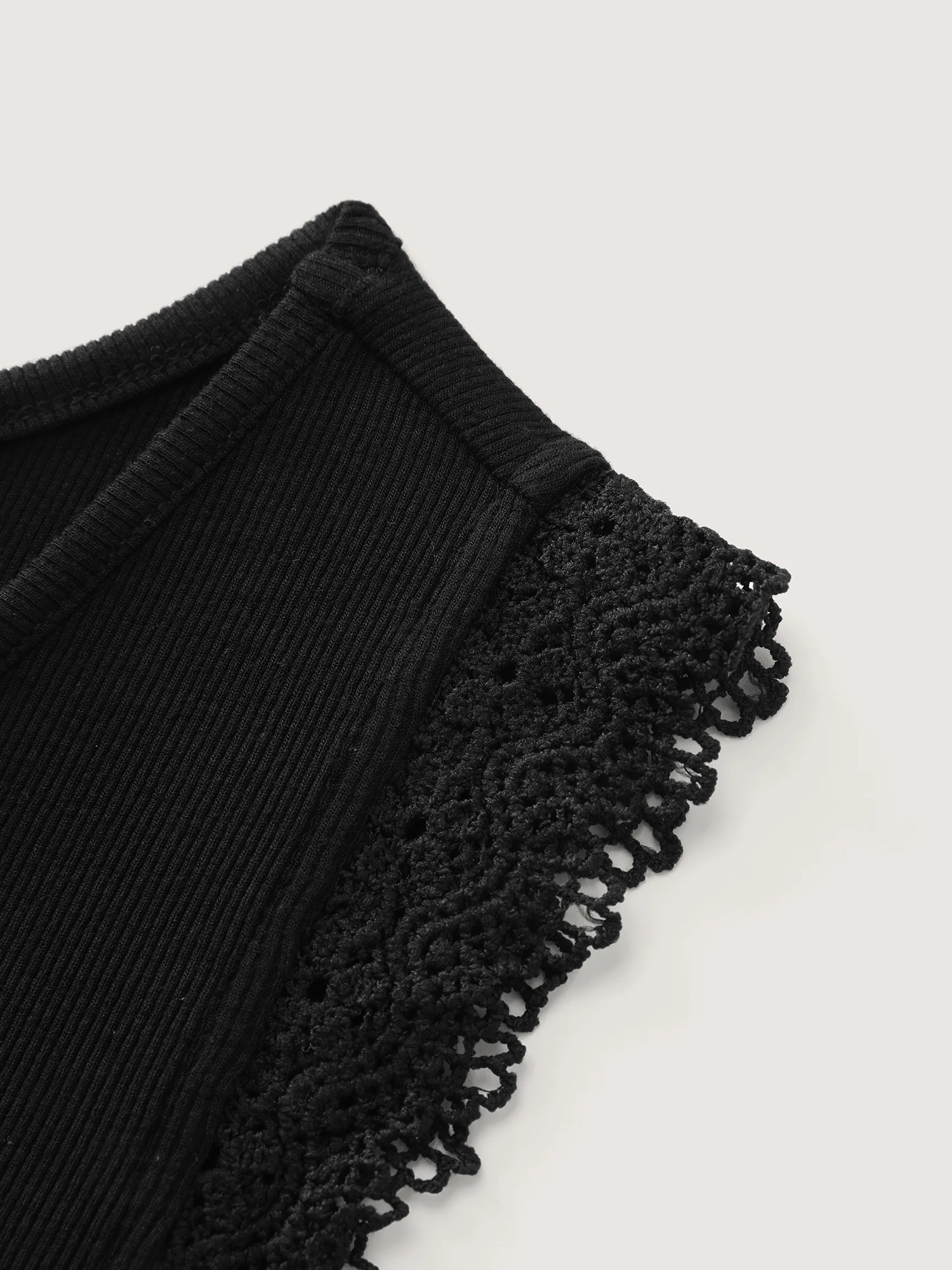 Supersoft Stretchy Lace Trim Neckline Tank Top - Image 7